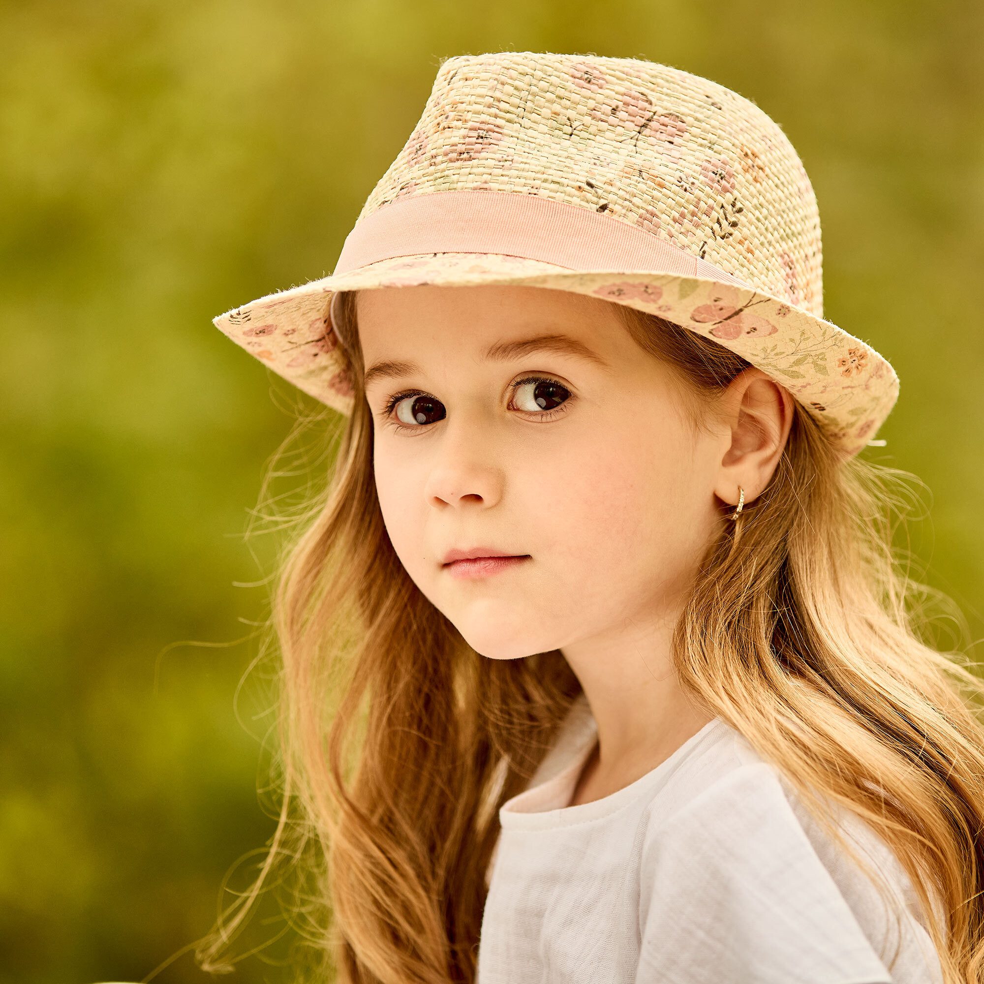 MAXIMO Strohhut KIDS GIRL-Trilby Schmetterling Futter (1-St)