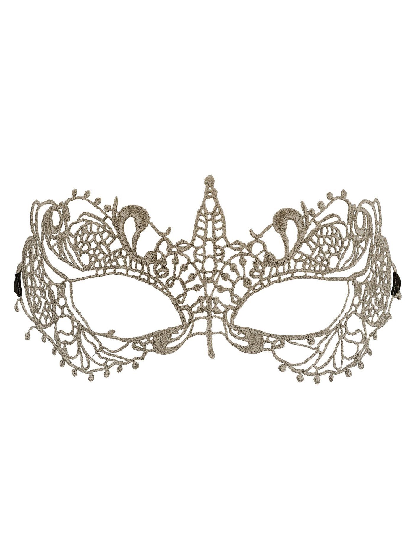 Widdmann Verkleidungsmaske Spitzenmaske mattgold - Karneval Faschingsmaske, Venezianische Augenmaske aus Stoff