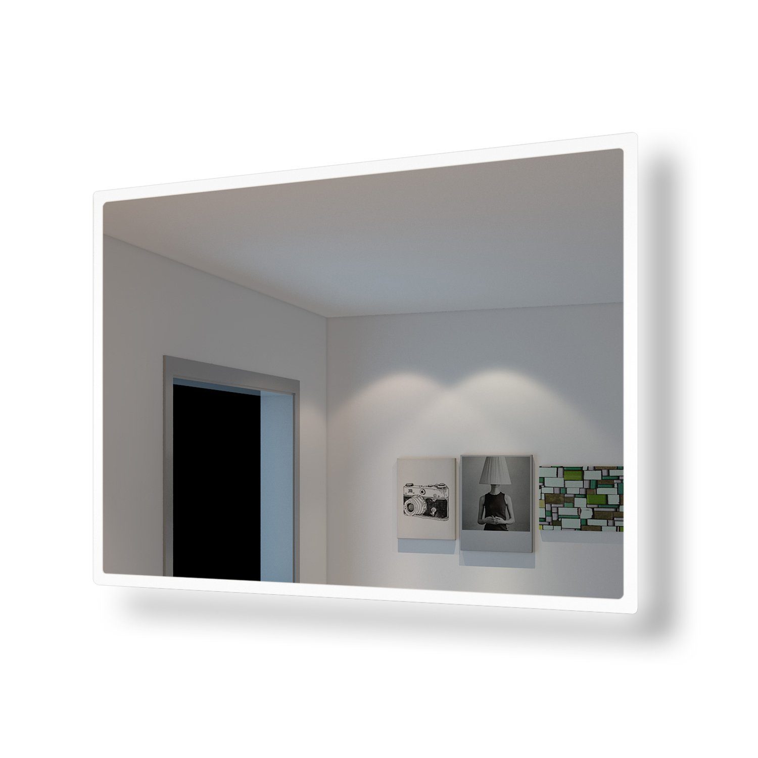 80 x Badezimmerspiegel Bad SONNI kaltweiß Spiegel mit Beleuchtung Wandspiegel Badezimmer IP44 cm Badspiegel 60 Badspiegel Spiegel,