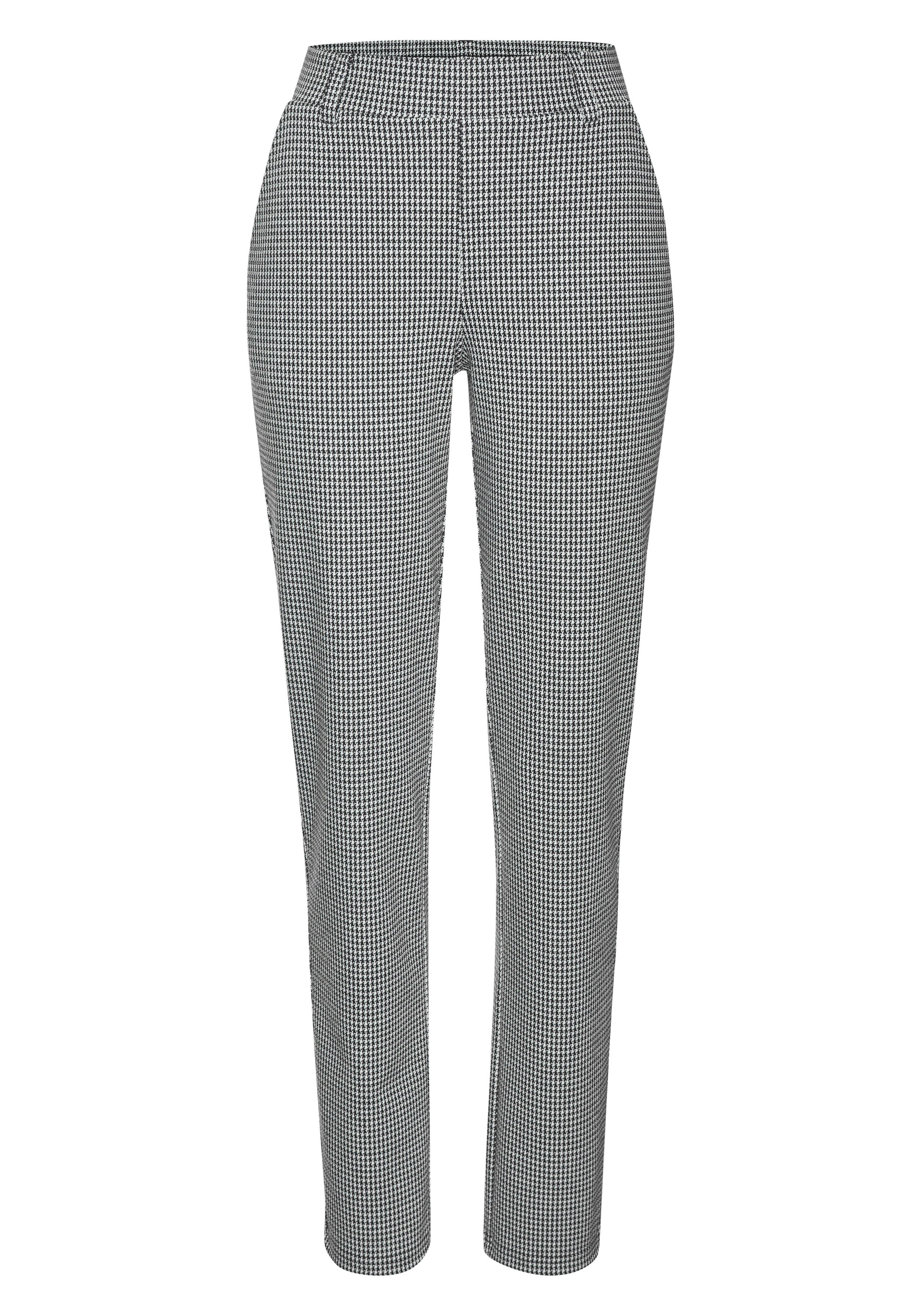 LASCANA Jogger Pants klassische schmale Form mit Jacquard Strickmuster oder uni schwarz