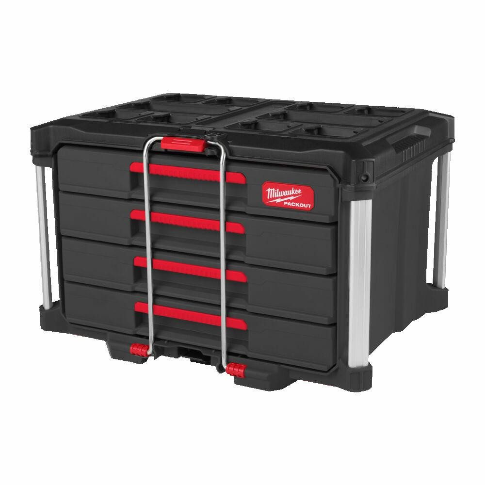 Milwaukee Werkzeugbox MILWAUKEE PACKOUT Werkzeugkiste mit 4 Schubladen
