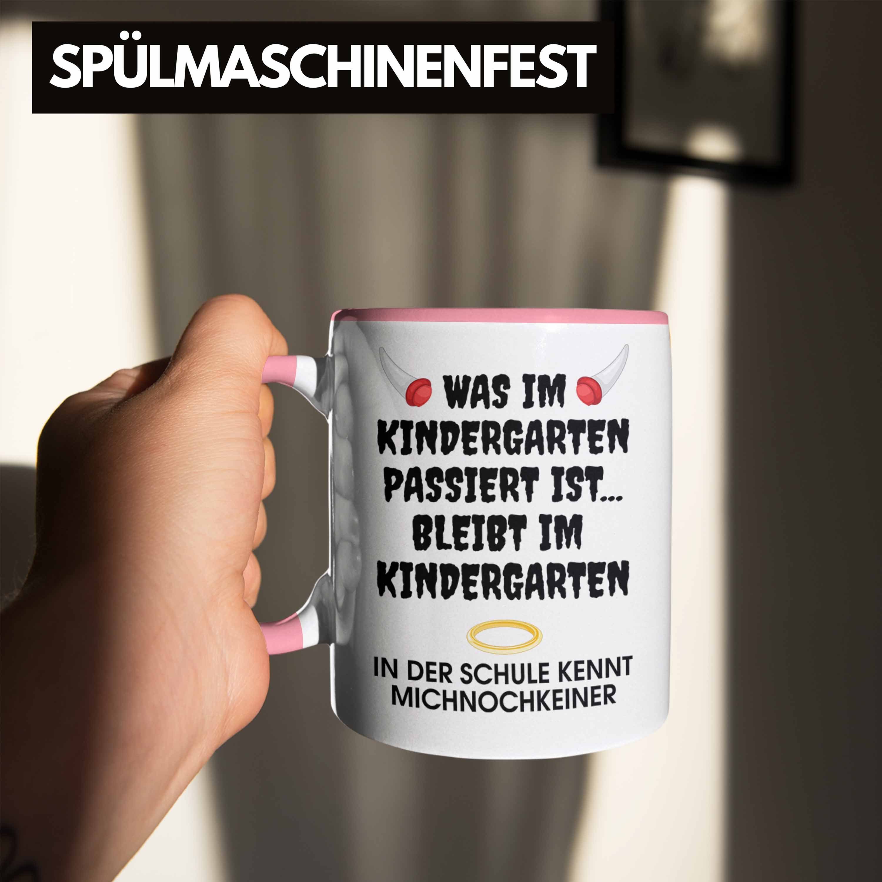 Junge Trendation Trendation Einschulung - Geschenkidee 1 Schulstart Schultüte Schultag Schulanfang Schulkind Tasse Lustig Tasse Mädchen Geschenk 2022 Rosa Schuleinführung