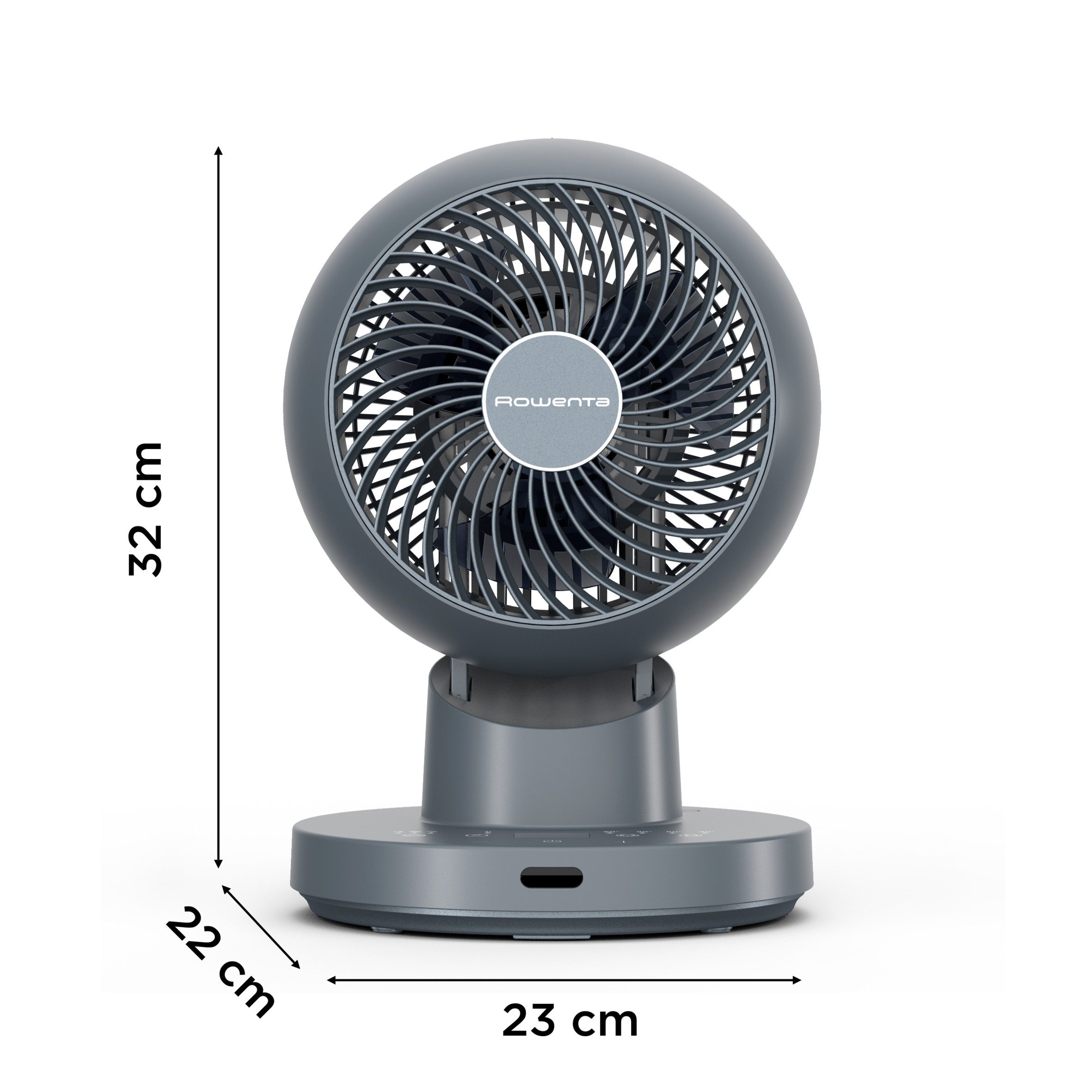 Rowenta Turmventilator Turbo Swift Compact Tischventilator QV2540, Intensive Abkühlung bei extremer Stille