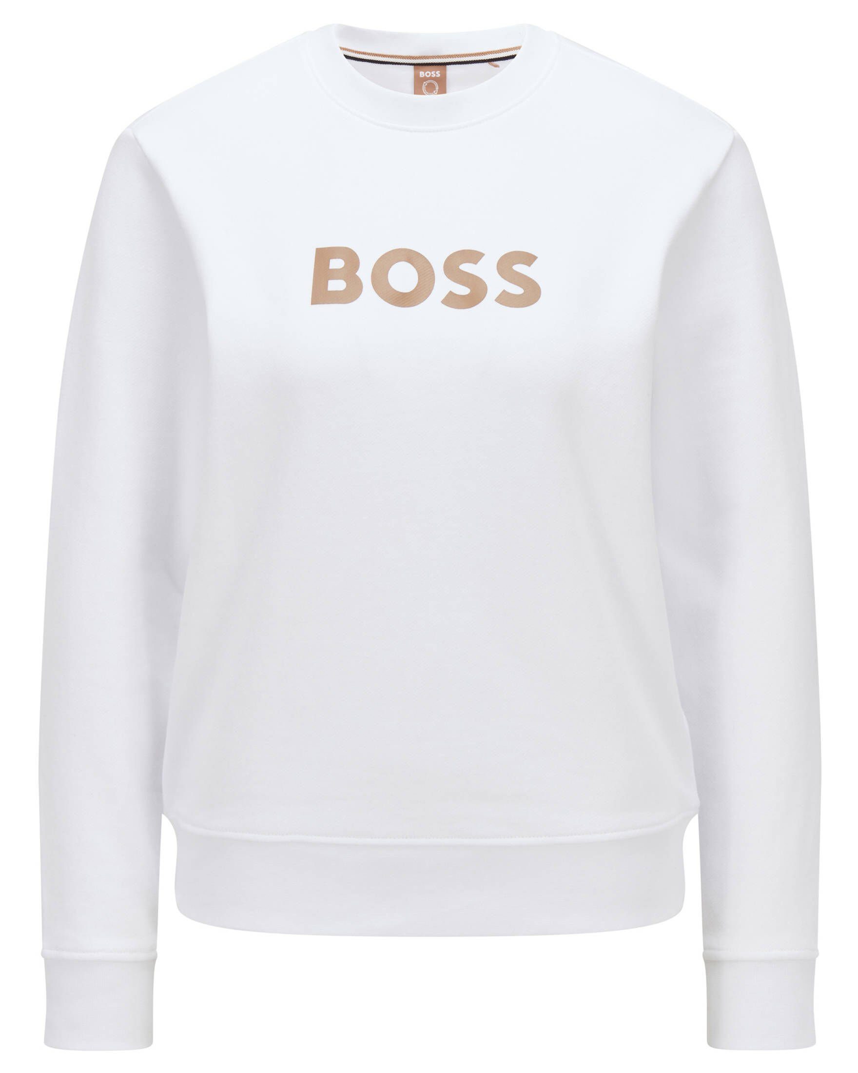 BOSS C_ELABOSS_6 weiss (1-tlg) Damen (10) Sweatshirt Sweatshirt
