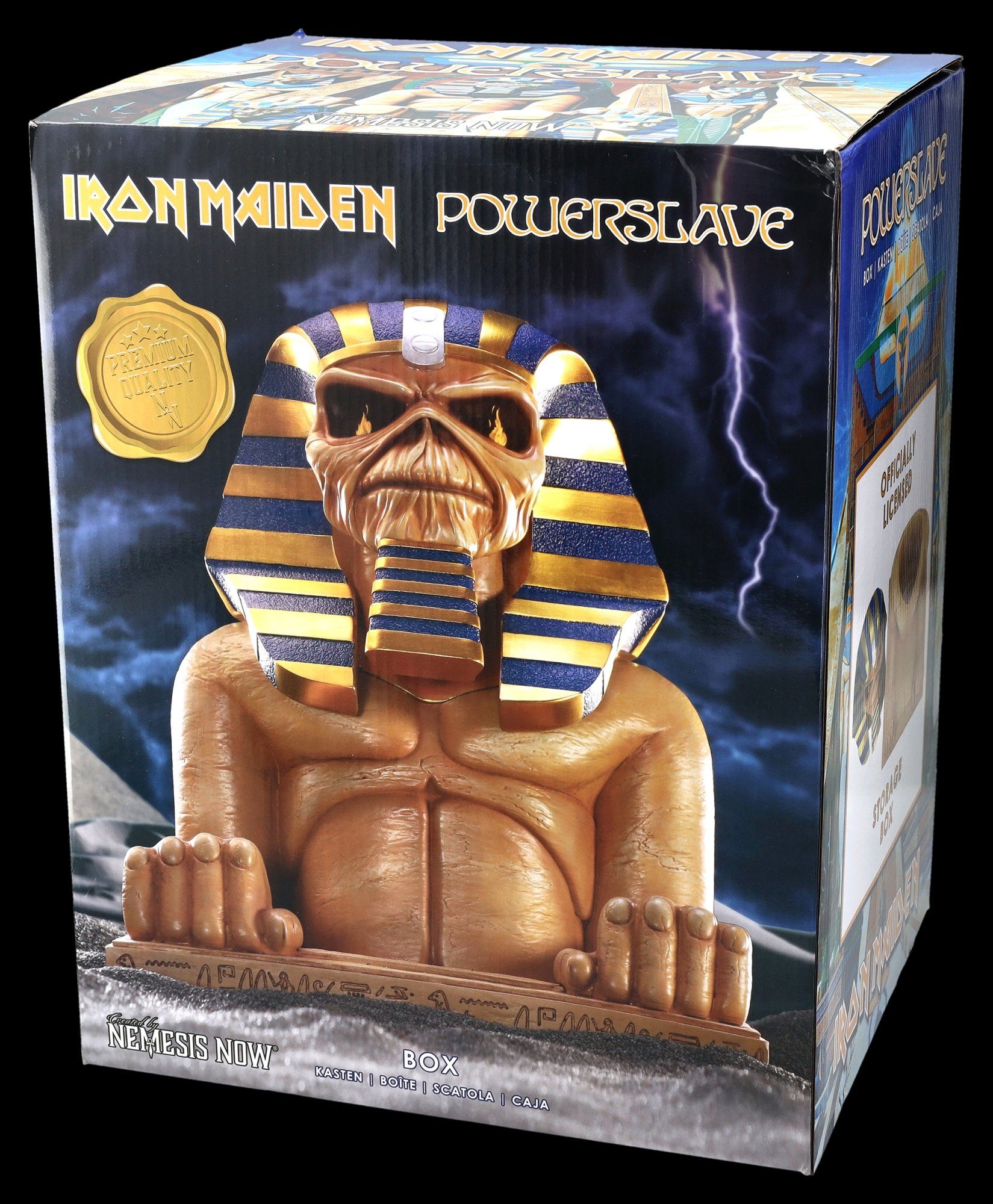 Figuren Shop GmbH Dekofigur Iron Maiden Figur - Powerslave Büste - Merchandise Dekofigur Deko