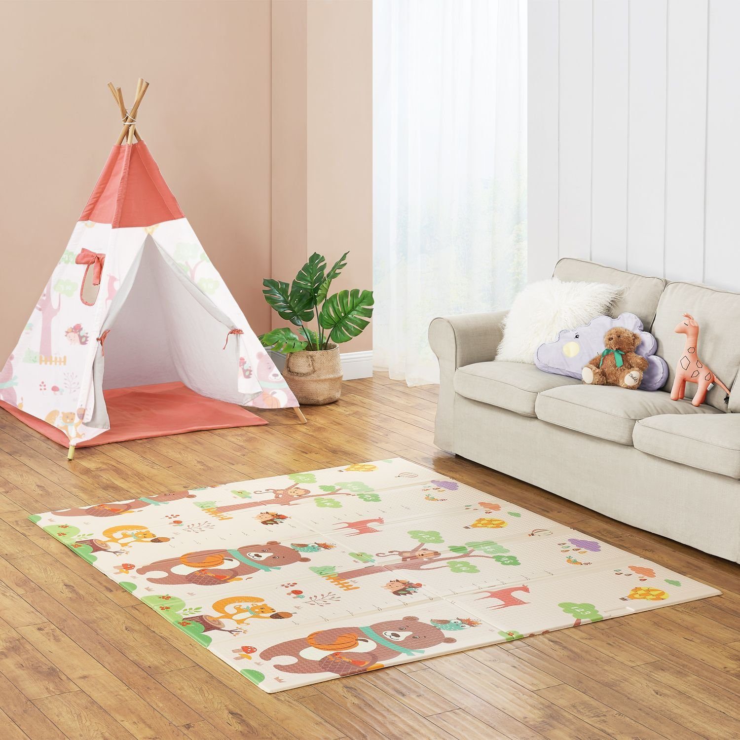 Juskys Puzzlematte Jakob, (Bären & Waldtiere), günstig online kaufen