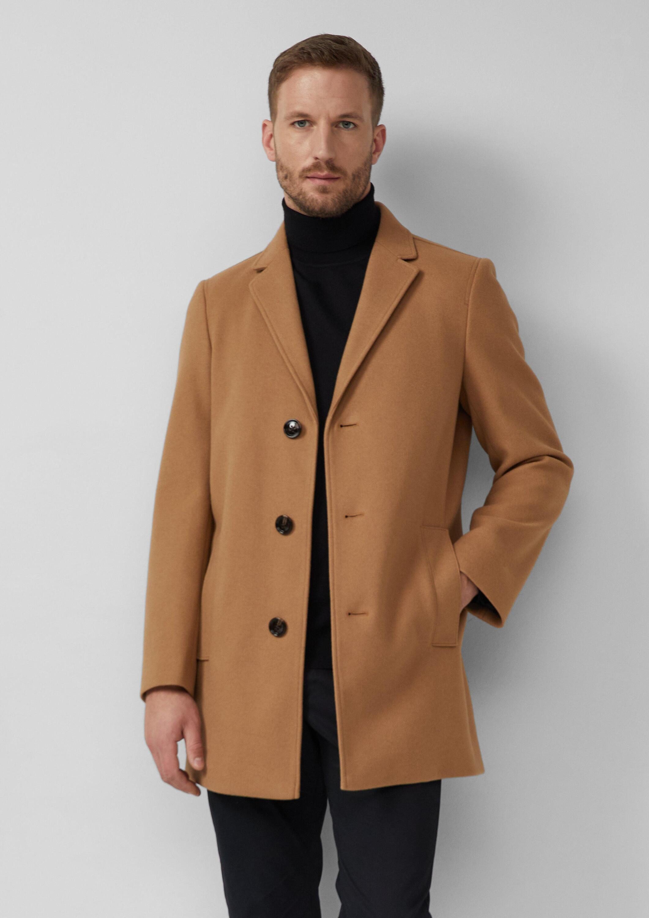 s.Oliver Funktionsmantel Outdoor-Mantel Stretch-Mantel in Woll-Optik