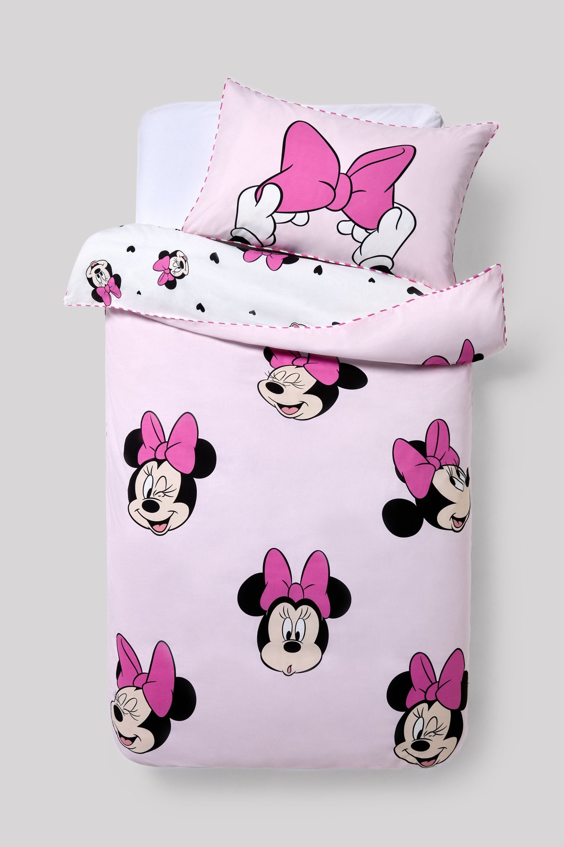 Bett-Set Bettwäsche 100 % Baumwolle, Disney Minnie Mouse