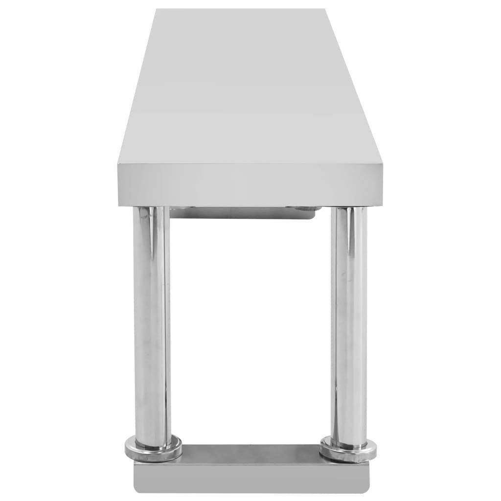 vidaXL Spülenschrank Küchen-Arbeitstisch cm Edelstahl mit Aufsatzboard (1-St) 120×60×120