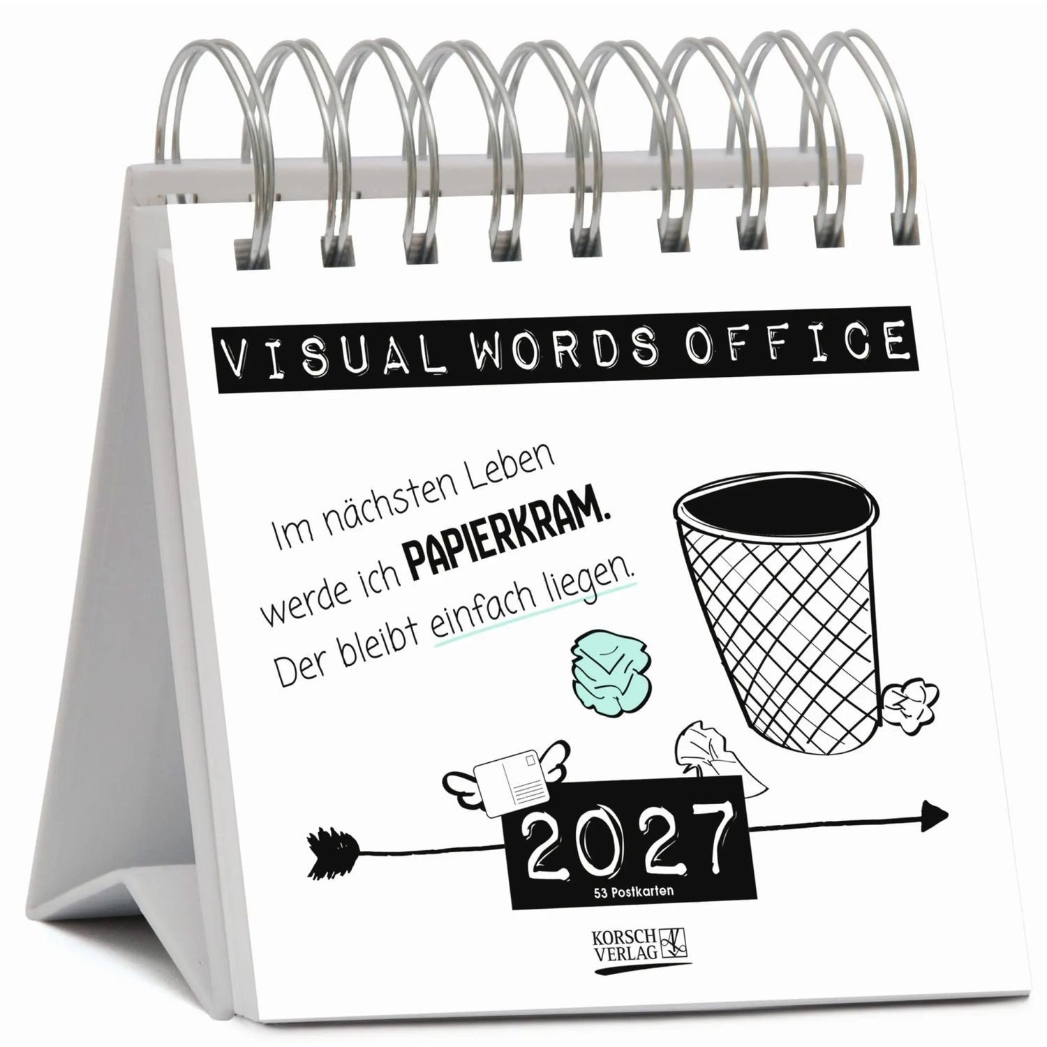 Korsch Verlag Wandkalender Visual Words Office 2027