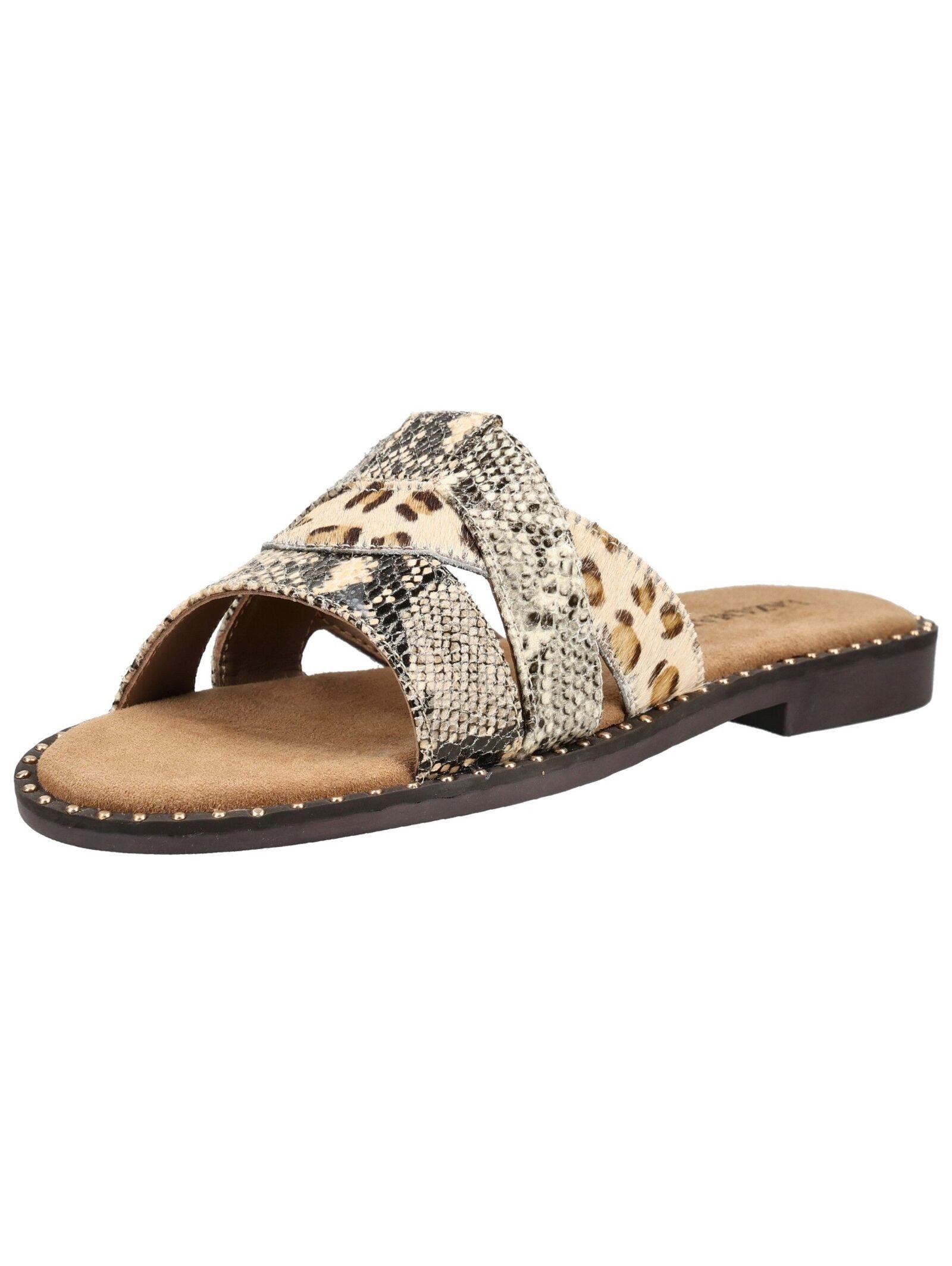 Lazamani Lazamani Pantoletten Leder/Textil Pantolette