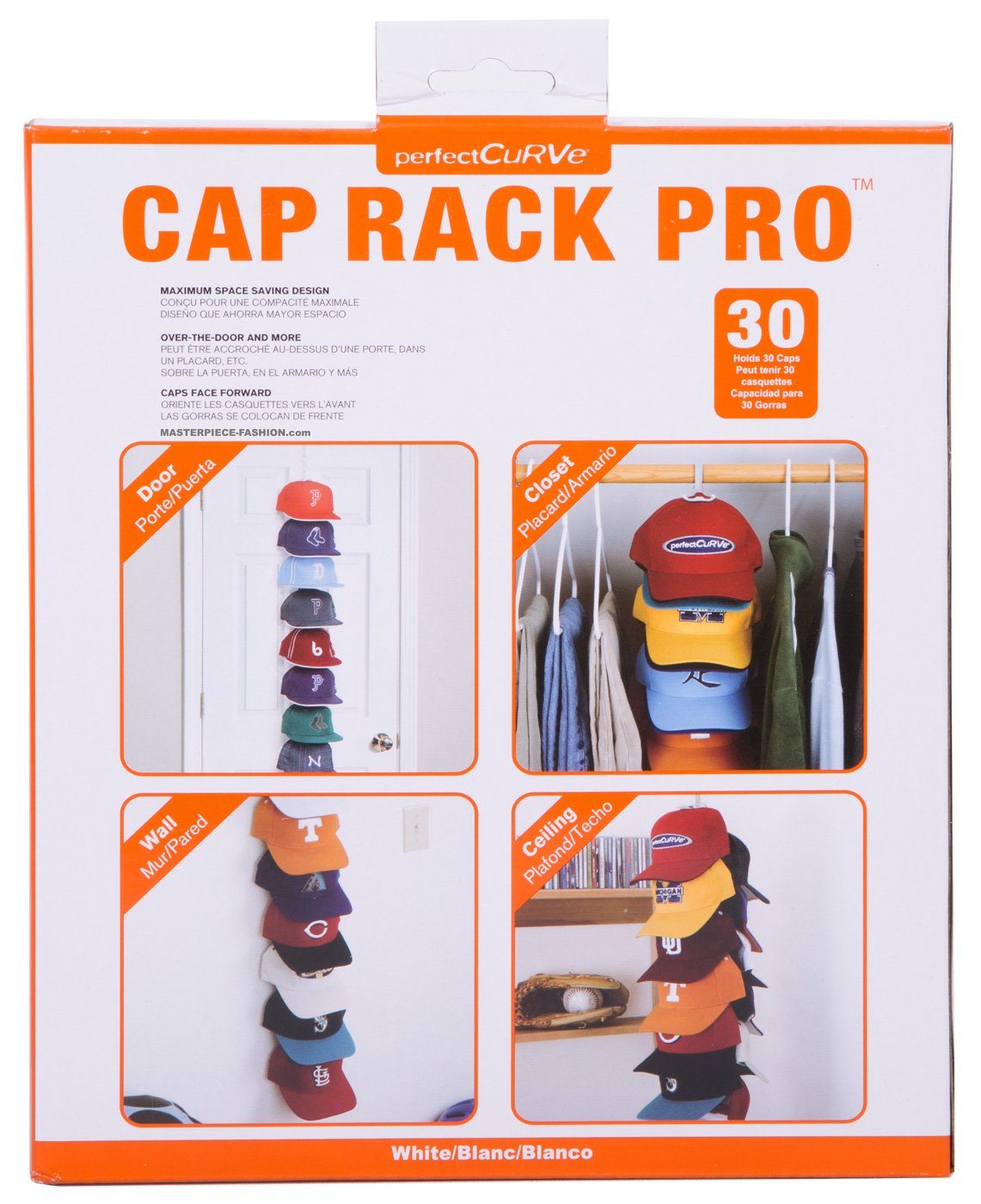 Aufhängen 2Stoned, Clips bis zum von mit + 2Stoned Caps Caprack Baseball Kappenhalter 30 Zugabe zu PRO 10 von Garderobenhalter