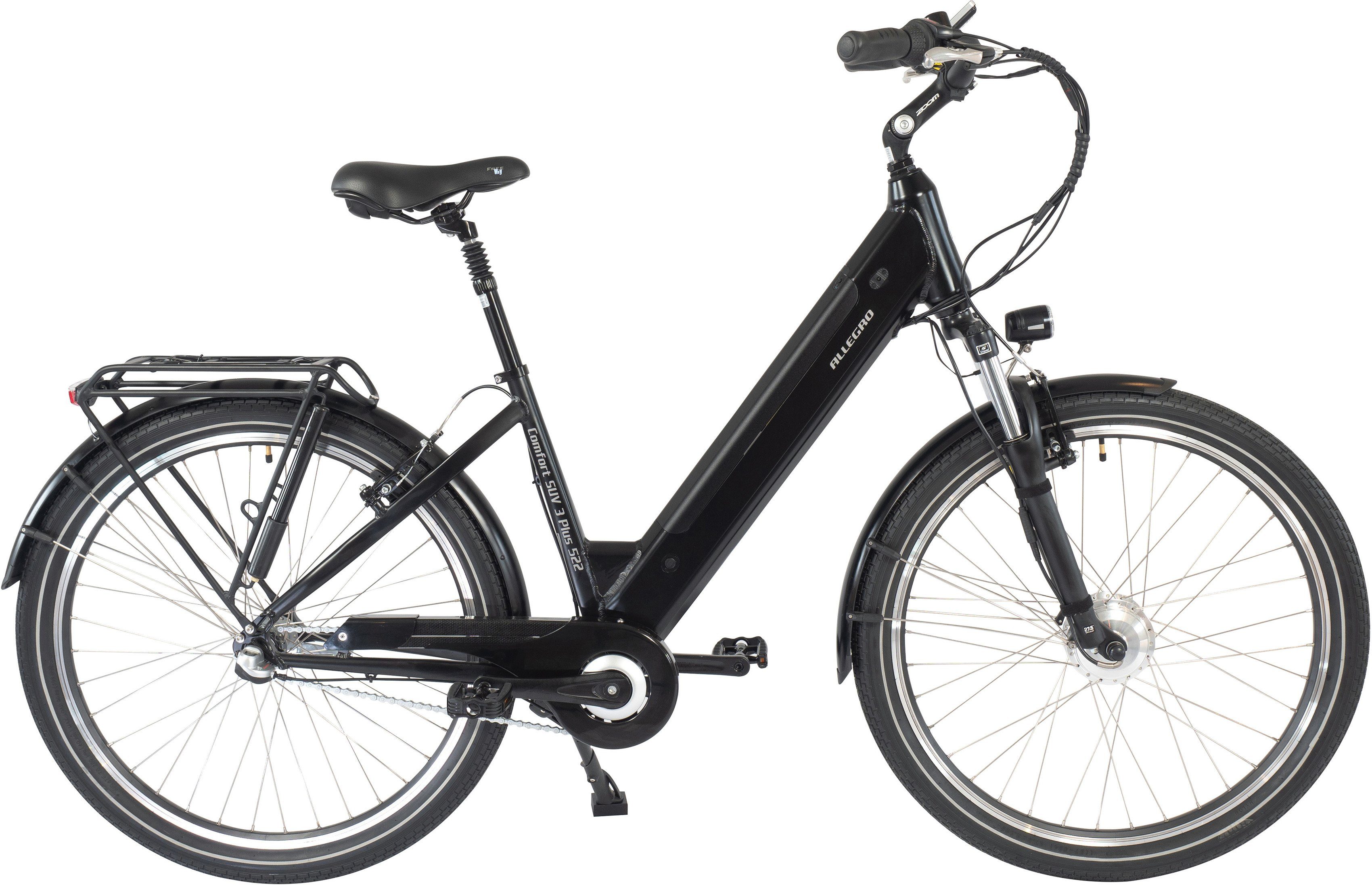 E-Bike Shimano Plus Schaltwerk, Nabenschaltung, 522 522, 3 Akku 3 Gang SUV Nexus ALLEGRO Wh Frontmotor, Comfort