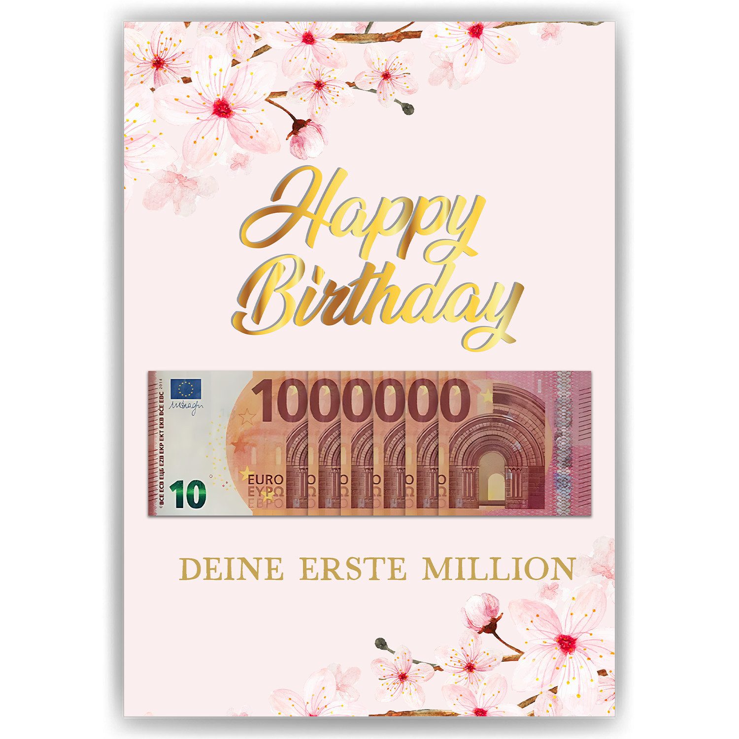 Tigerlino Poster Geldgeschenk Geburtstag Frauen Million Lustig Freundin Geschenkidee