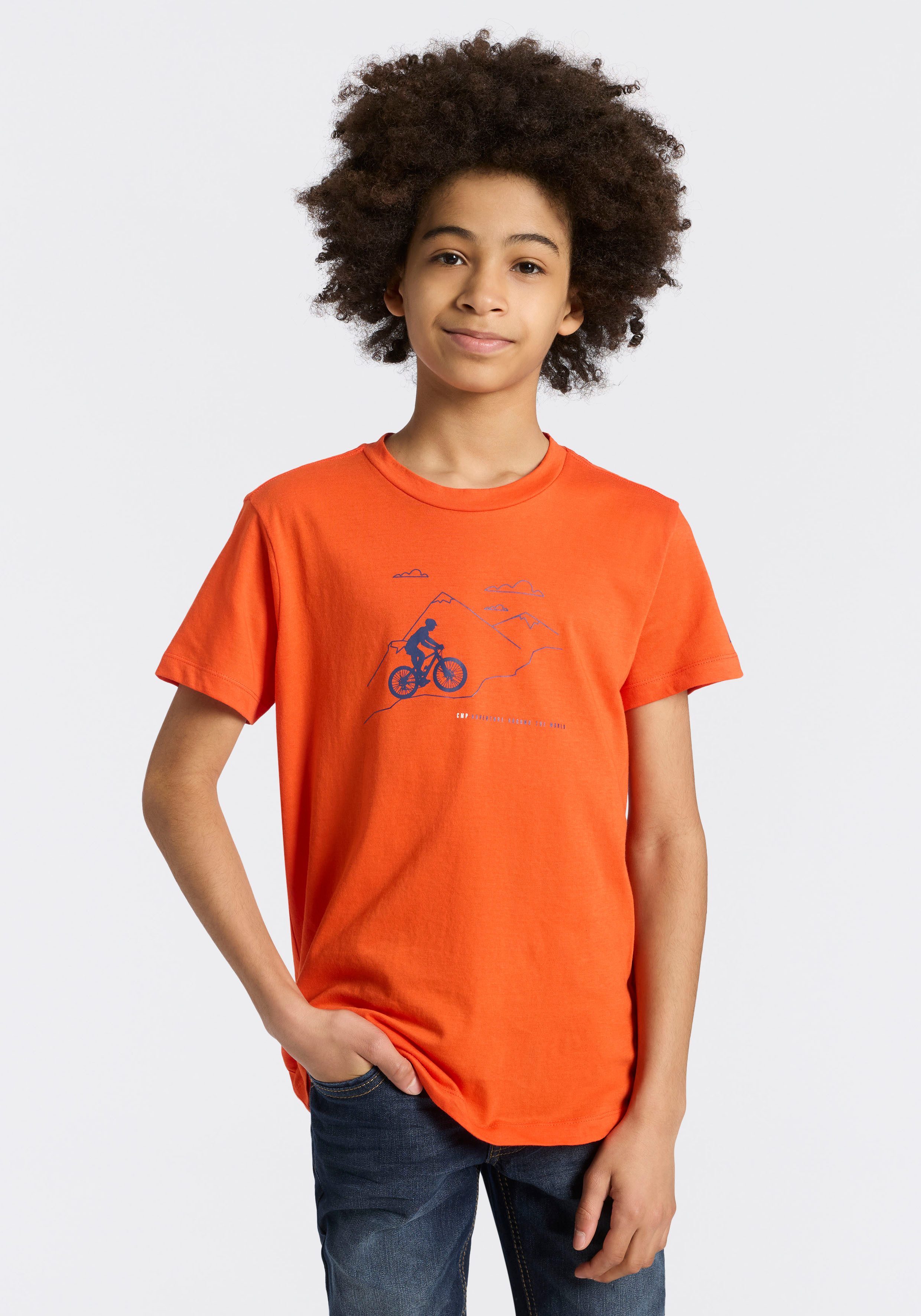 CMP T-Shirt für Kinder, Kurzarm, mit Rundhalsausschnitt, aus Baumwolle