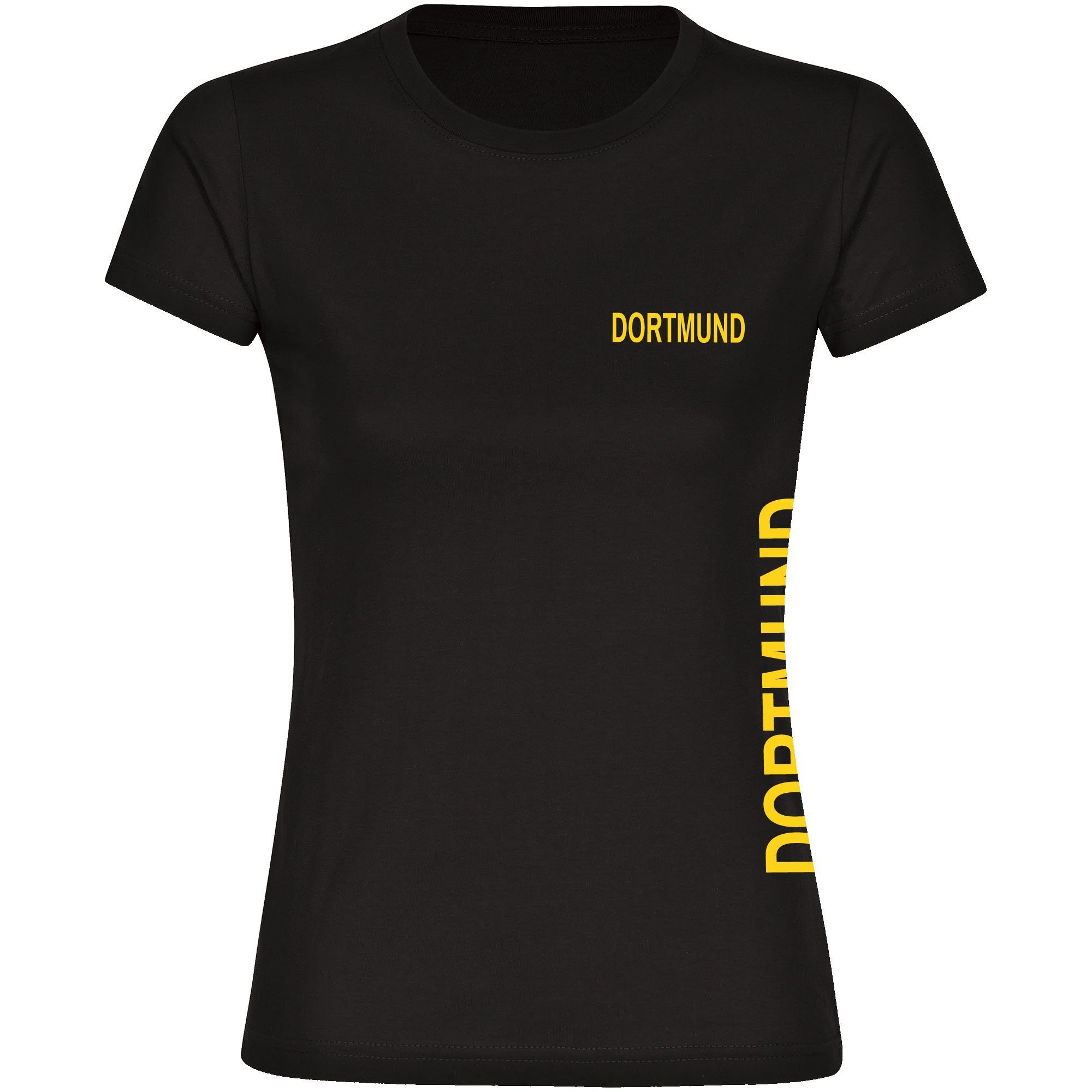 multifanshop T-Shirt Damen Dortmund - Brust & Seite - Frauen