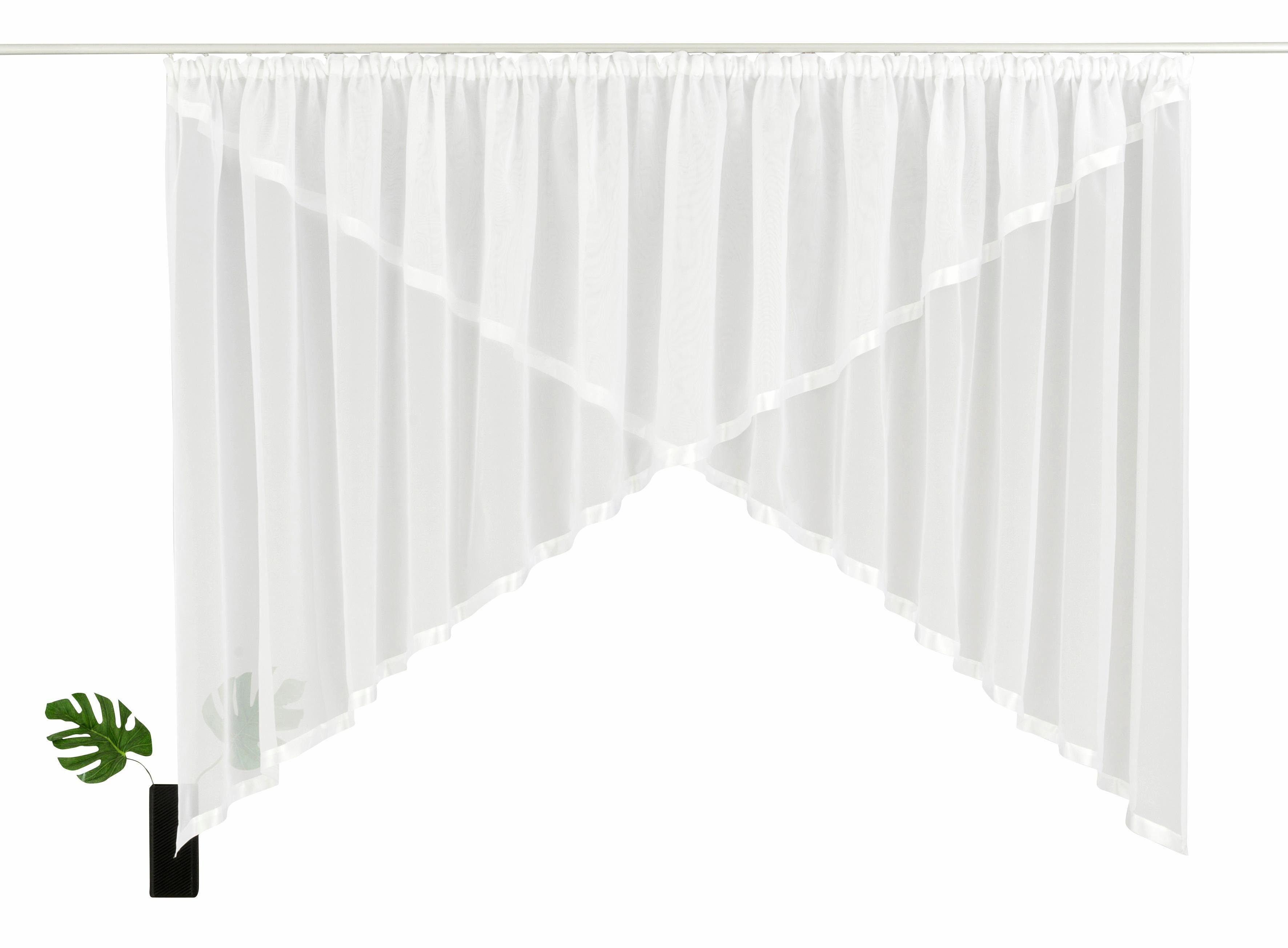 my home Kuvertstore Eby (1 St), Kräuselband, transparent, Satin, Gardine, F günstig online kaufen