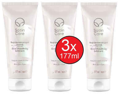 Gillette Venus Hautpflege-Set Satin Care Skin Smoothing Exfoliant 3x177ml Peeling 3 teiliges Pflegeset für strahlende und gesunde Haut, natürliche Inhaltsstoffe, entfernt abgestorbene Hautzellen, Talg sowie Schmutz und Fette, Hautcreme Beauty Face Body Cream für alle Hautarten für Männer und Frauen Körperpflege Gesichtspflege Pflege-Geschenkset, 3-tlg., Hautglättendes Peeling Reinigung Creme Pflegeset