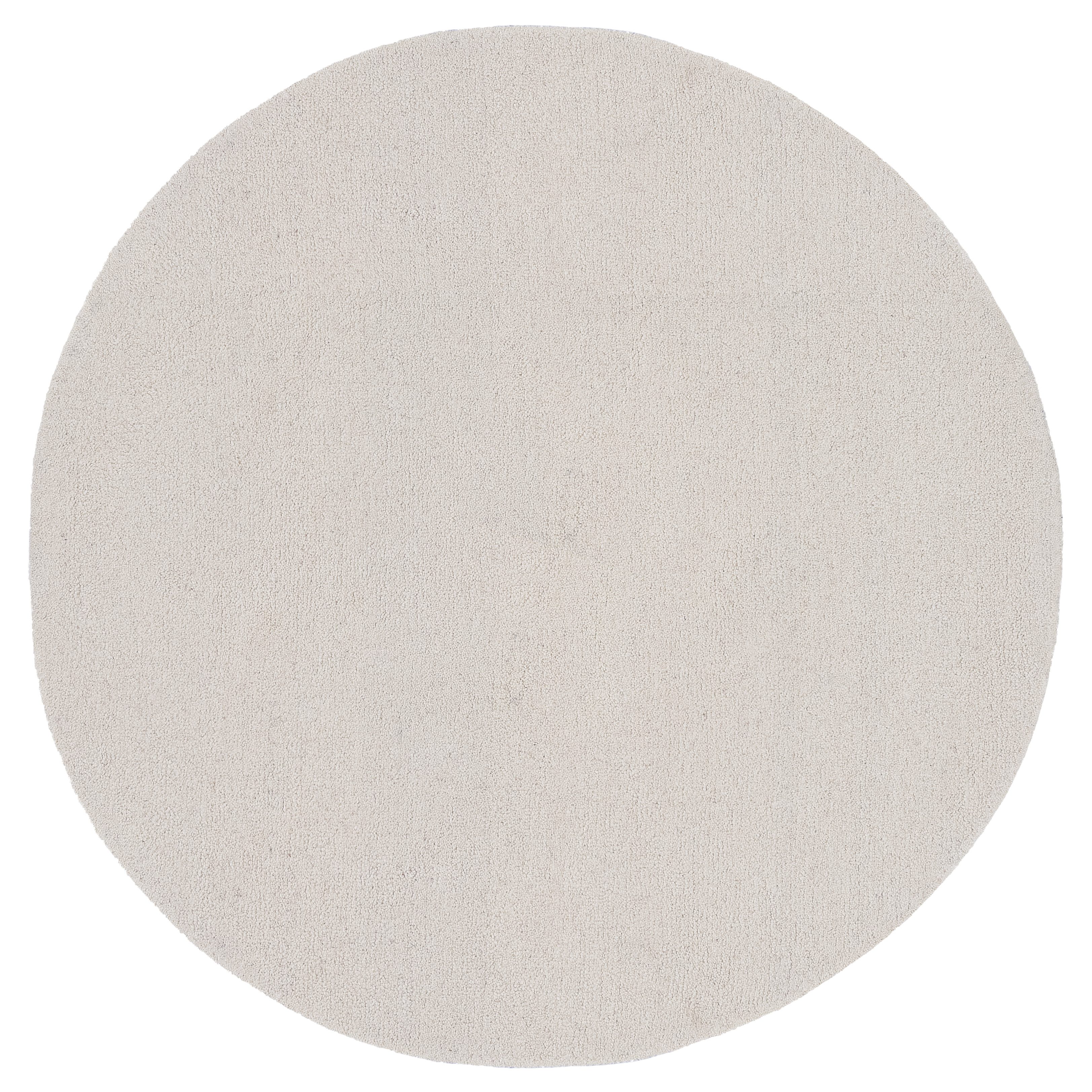 THEKO Wollteppich Royal Berber Uni, rund, Höhe: 18 mm, Berber Optik, reine Wolle, ideal im Wohnzimmer & Schlafzimmer