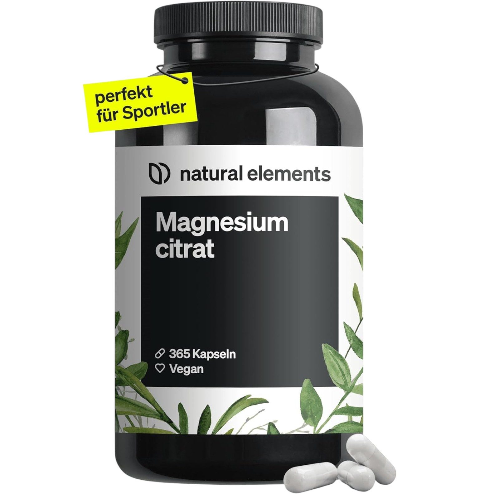 Premium Magnesiumcitrat – 365 Kapseln Kapseln