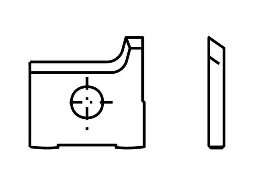 Tigra Wendeplattenfräser Blankett 20 26x24x2,0mm d=4,0mm R=10 T04F 2 Stück | Fräser-Sets