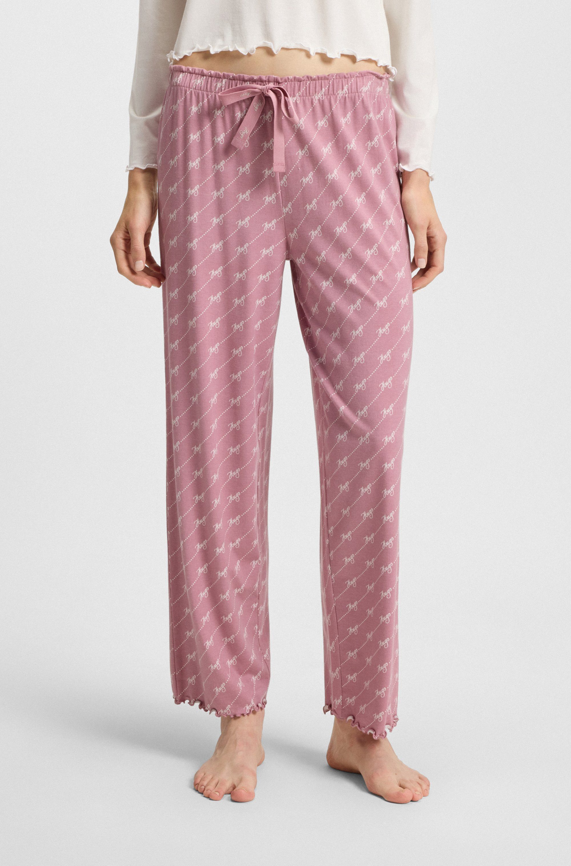HUGO Pyjamahose elastischer Bund, gerader Schnitt, günstig online kaufen