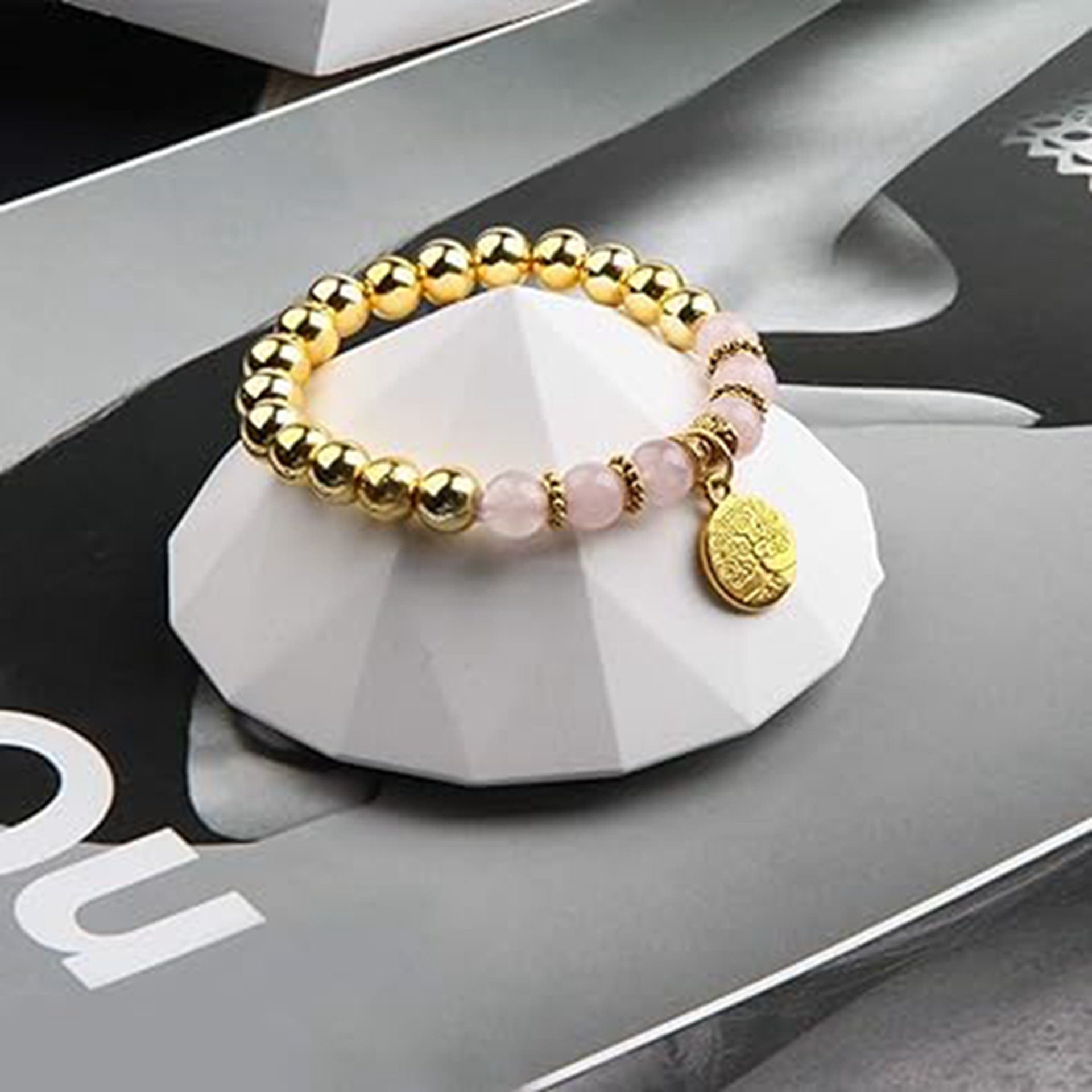 Onyx-Edelstein-Chakra-Perlenarmband, WaKuKa Stil4 Set Armband Neujahrsgeschenk