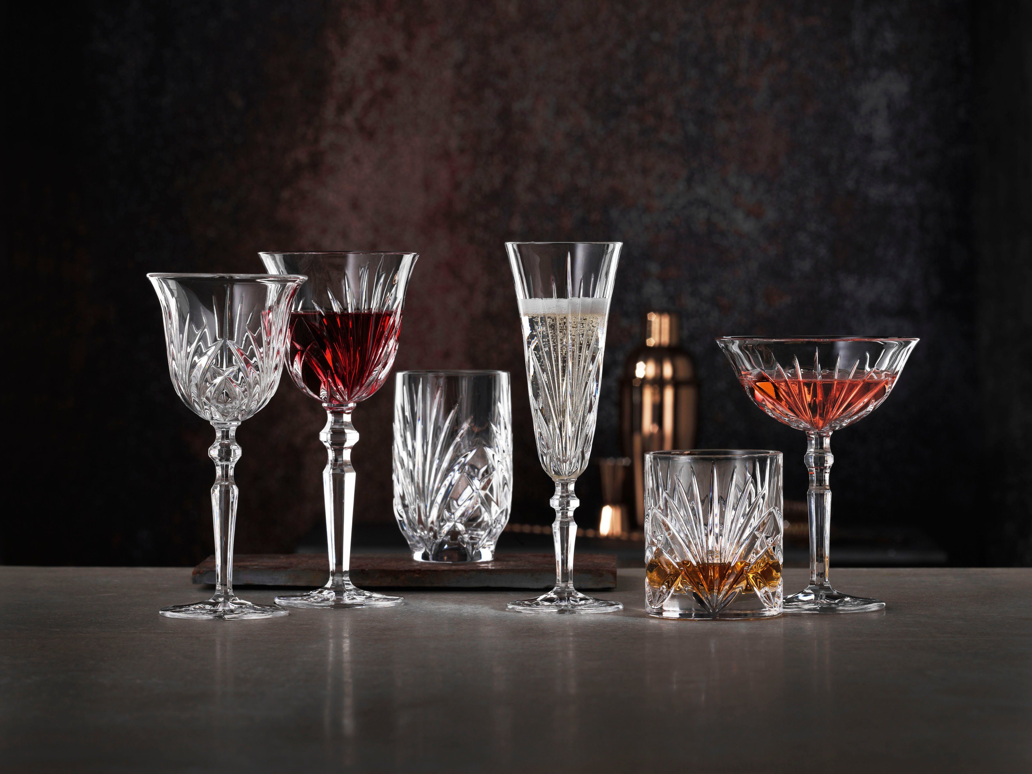 Nachtmann Longdrinkglas Palais, 6-tlg., Kristallglas, 265 ml, 6-teilig