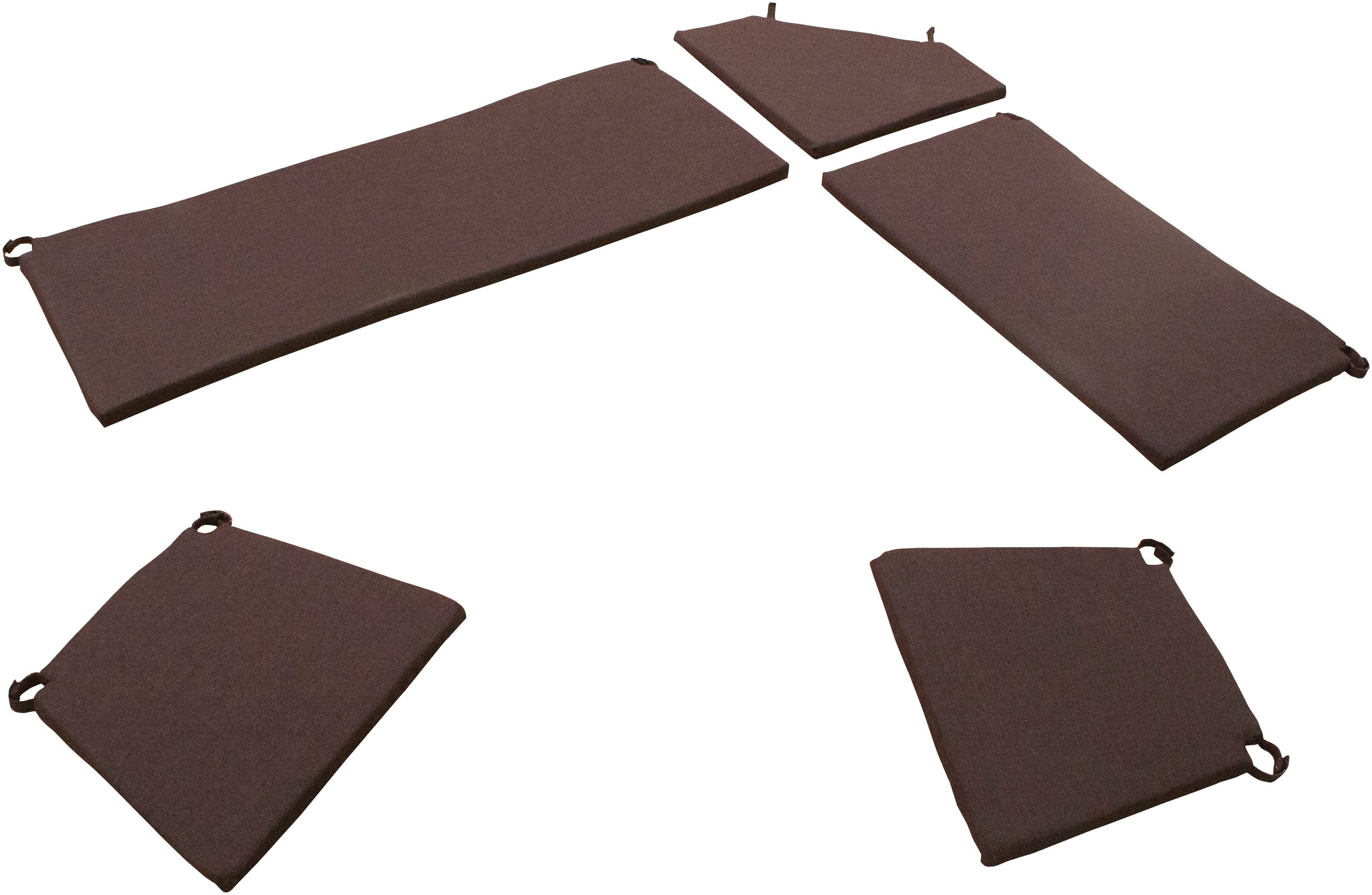 massivline&more Auflagekissen Königssee, Polster, Sitzkissen, Sitzpolster, Auflagepolster, (5 St), Wendekissenset 5-tlg. Lose