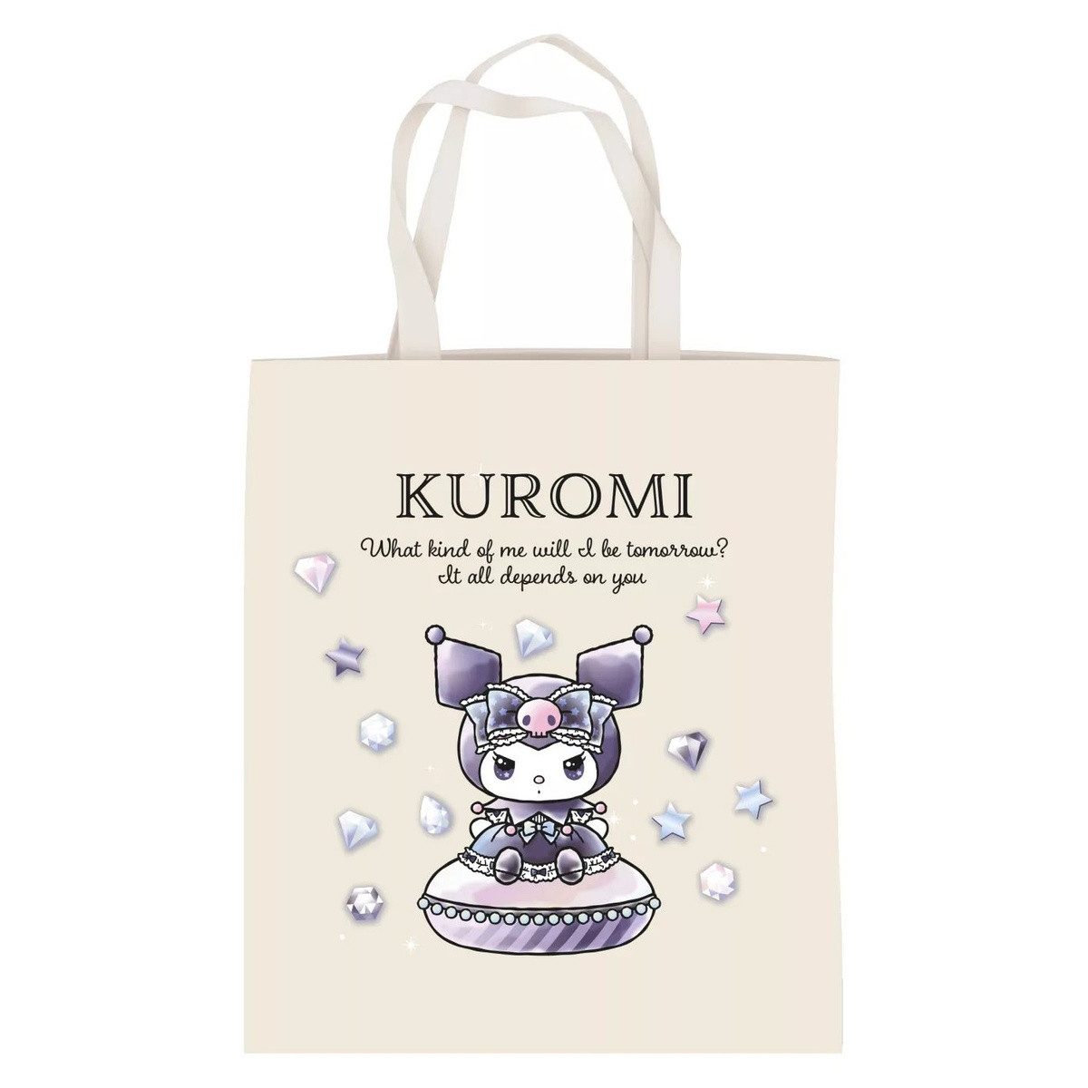 Hello Kitty Einkaufsshopper Hello Kitty Kuromi Diamond Baumwolltasche, Einkaufstasche 44 cm
