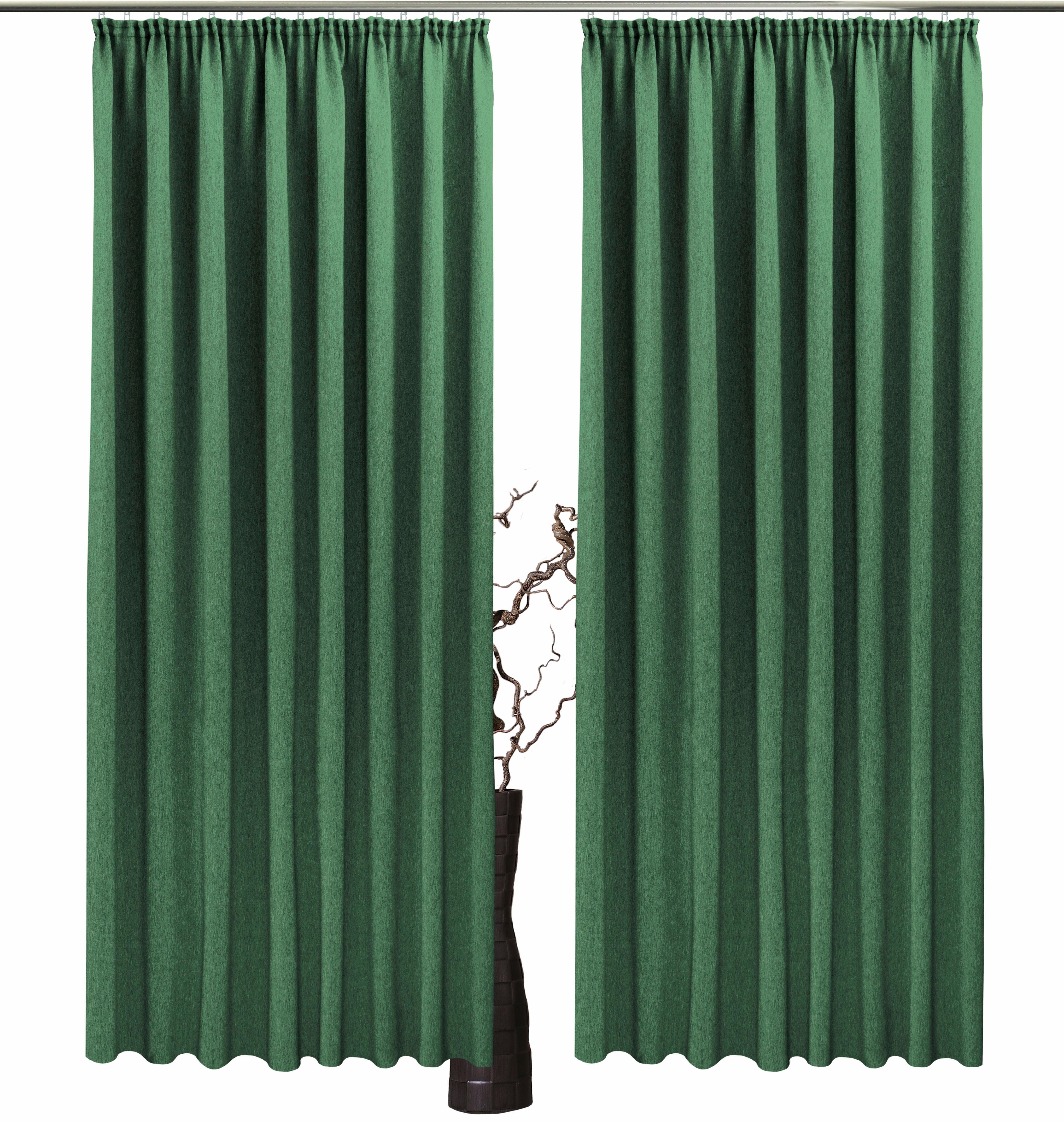 Una, hellgrün Vorhang Kräuselband (2 blickdicht St), VHG,