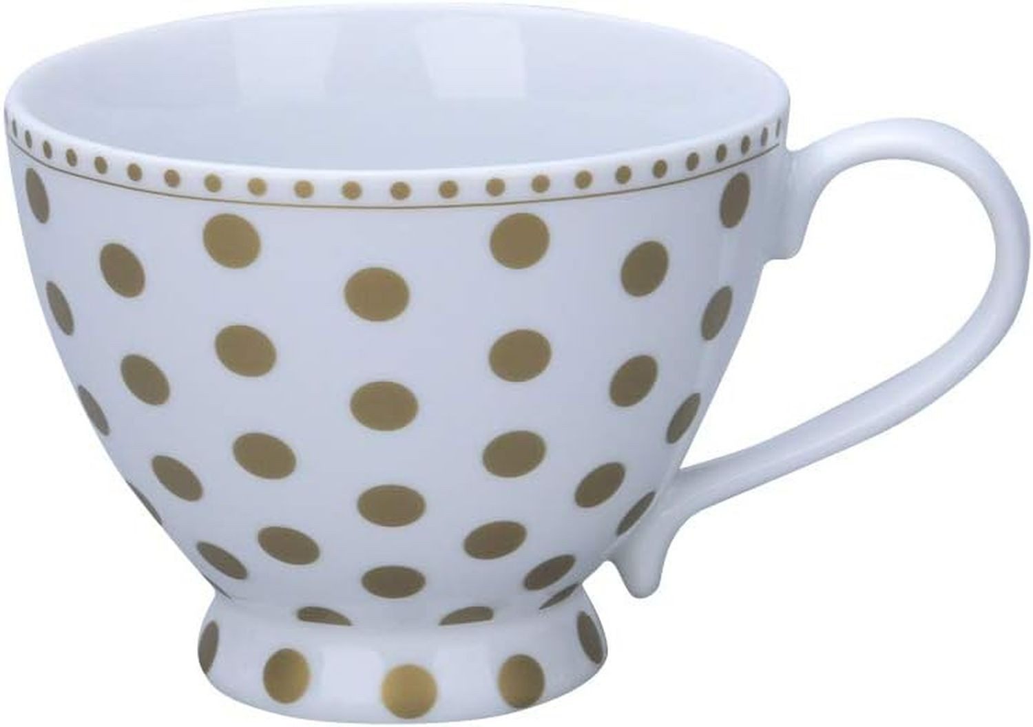 Krasilnikoff Cappuccinotasse Happy Cup Porzellan Kaffeebecher 400 ml Tasse Cappuccinotasse, Kaffeebecher Porzellan Füllmenge ca. 400 ml Höhe ca. 9 cm