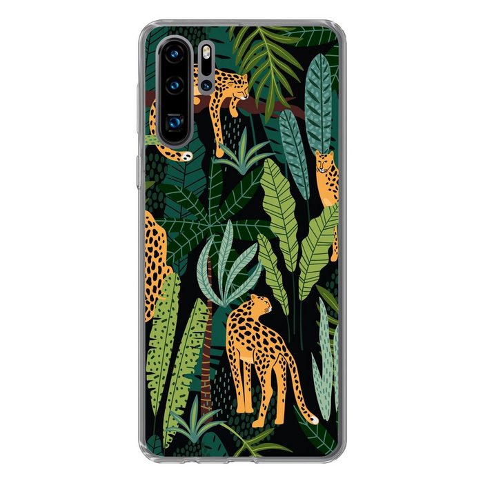 MuchoWow Handyhülle Dschungel - Panther - Muster - Jungen - Mädchen - Pflanzen Handyhülle Huawei P30 Pro Handy Case Silikon Bumper Case