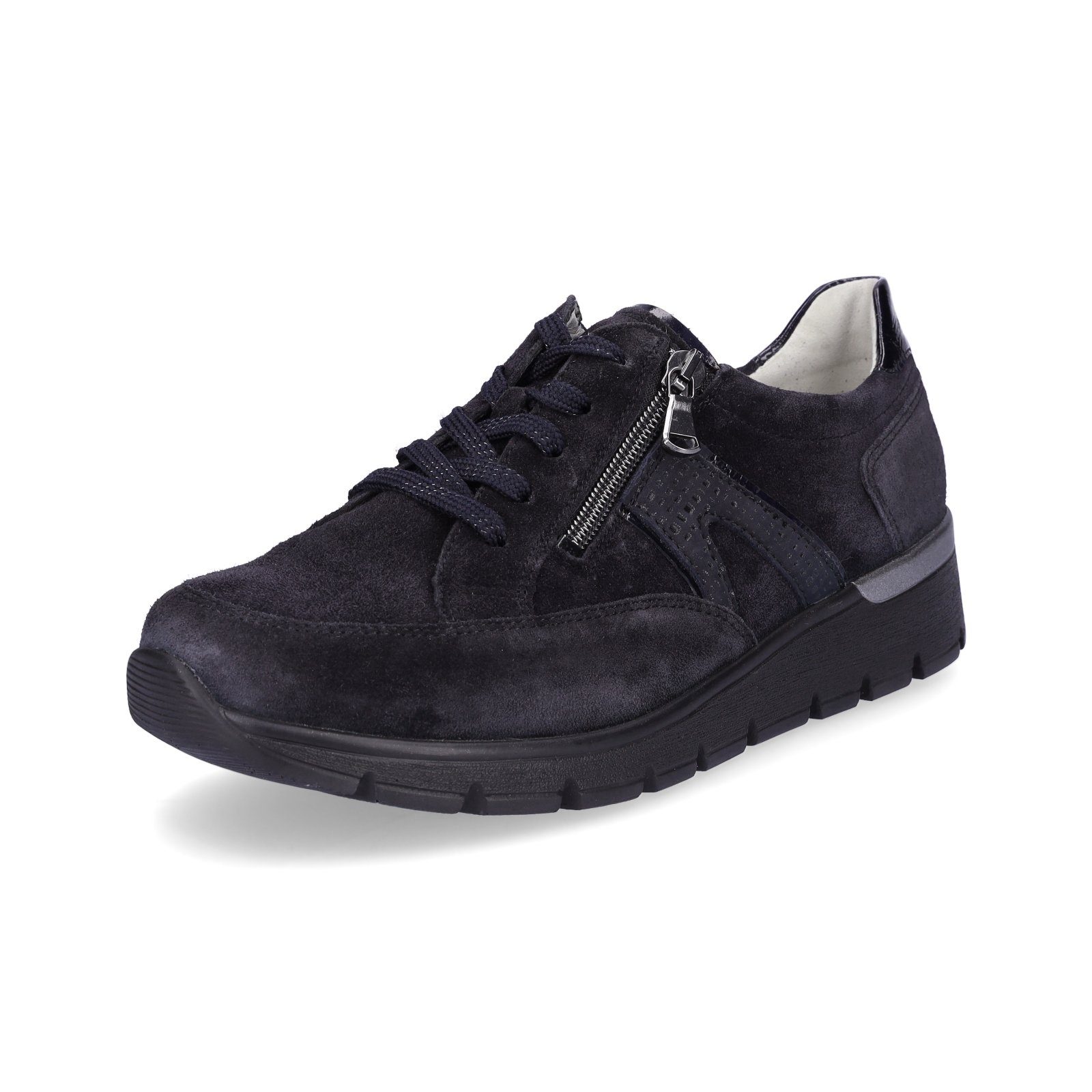 Waldläufer Damen Leder Sneaker nachtblau Sneaker