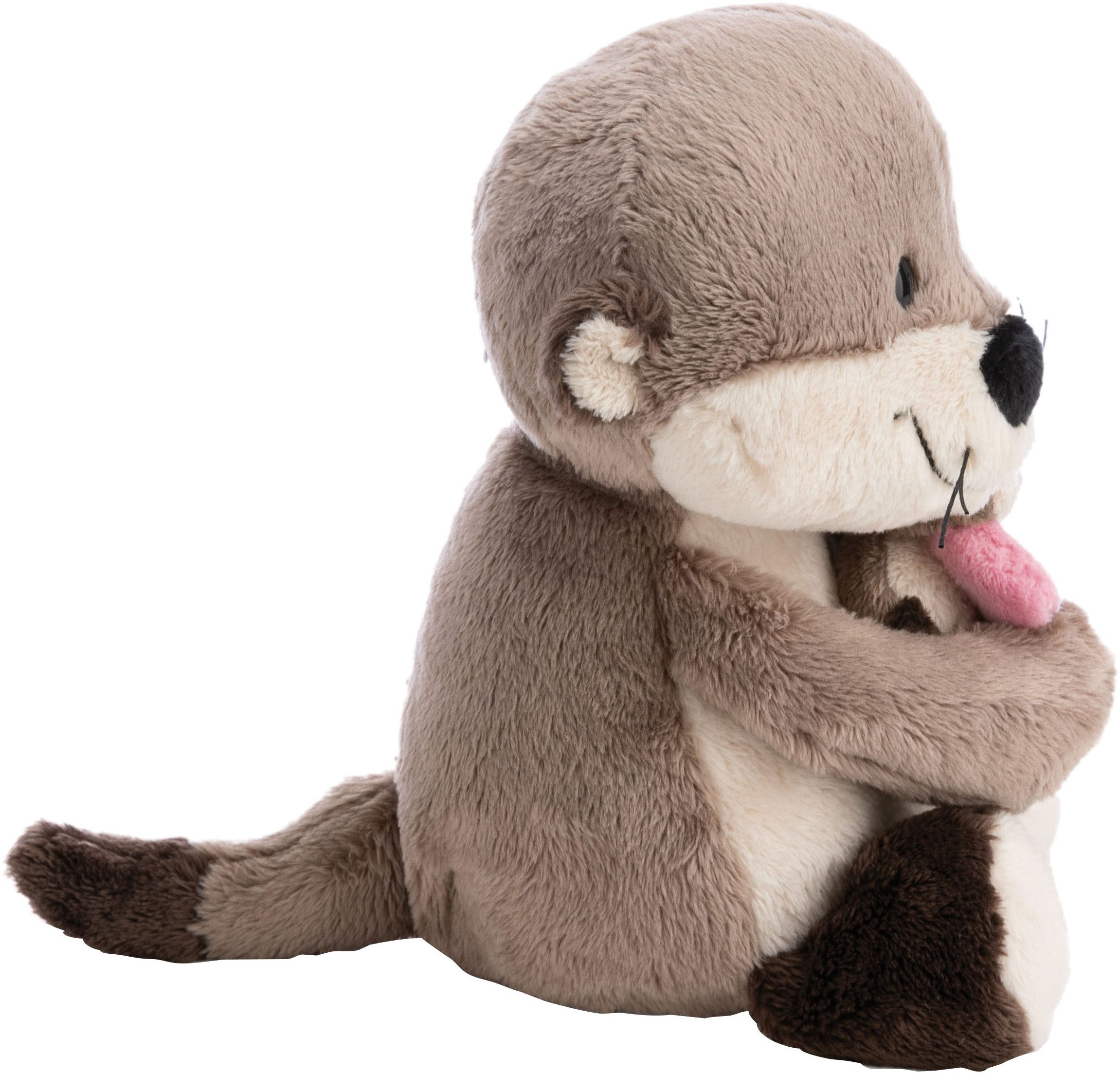 Nici Kuscheltier Little & Me, Otter 20 cm mit Kind 6 cm, 2in1: Kuscheltier Mama mit Kuscheltier Baby