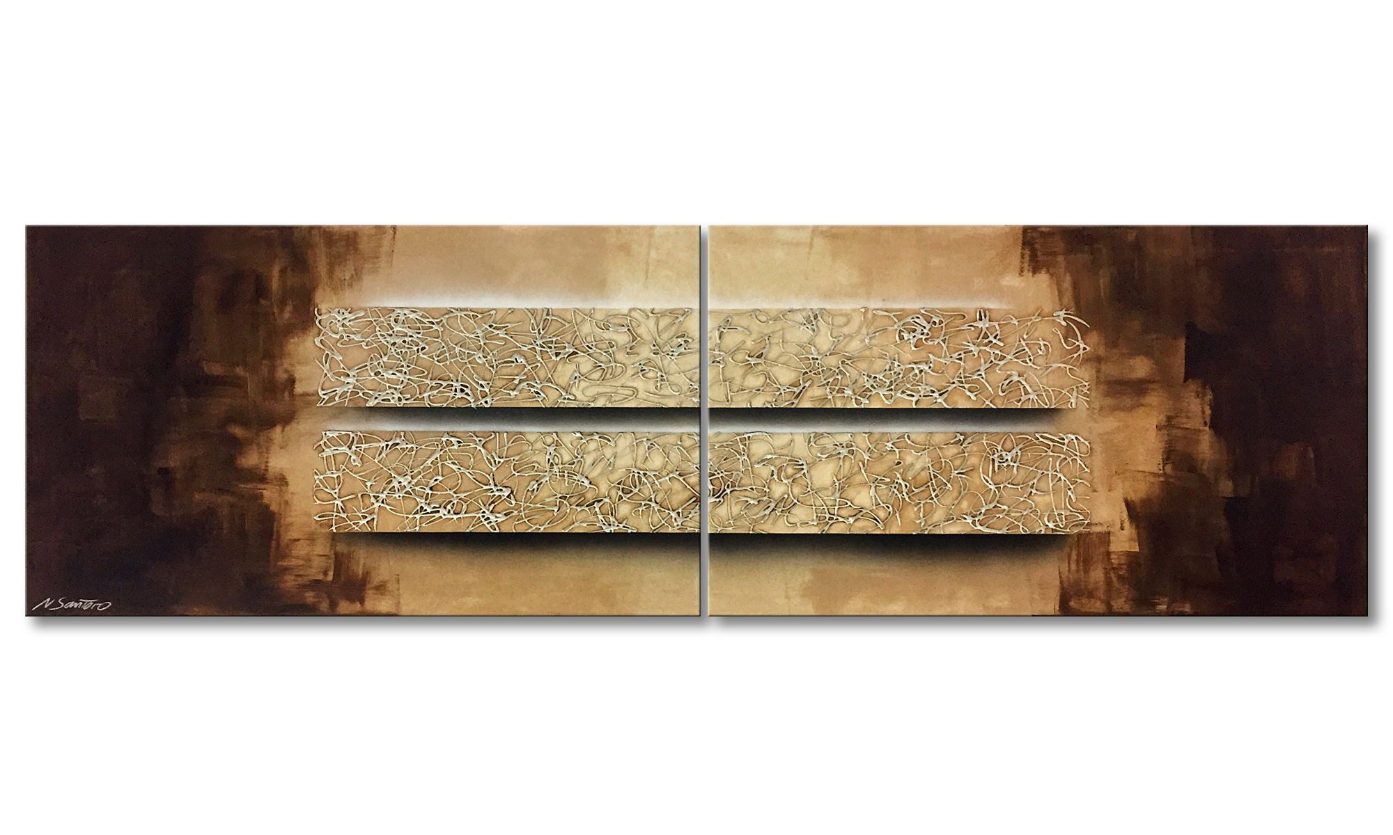 Gemälde Ways 200 x 60 cm