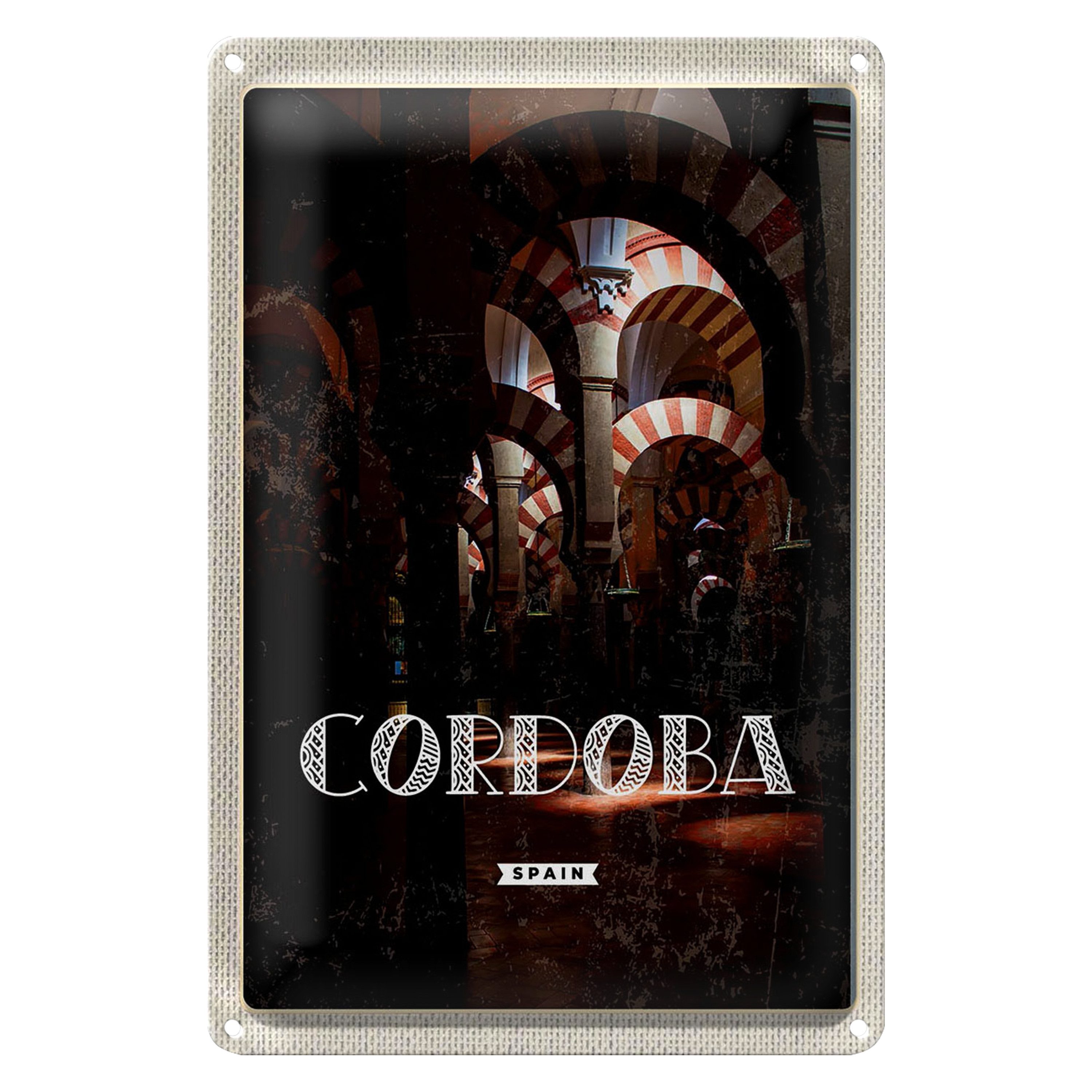 Roomando Metallschild Reise 30x40cm Retro Cordoba Spain römische Stadt