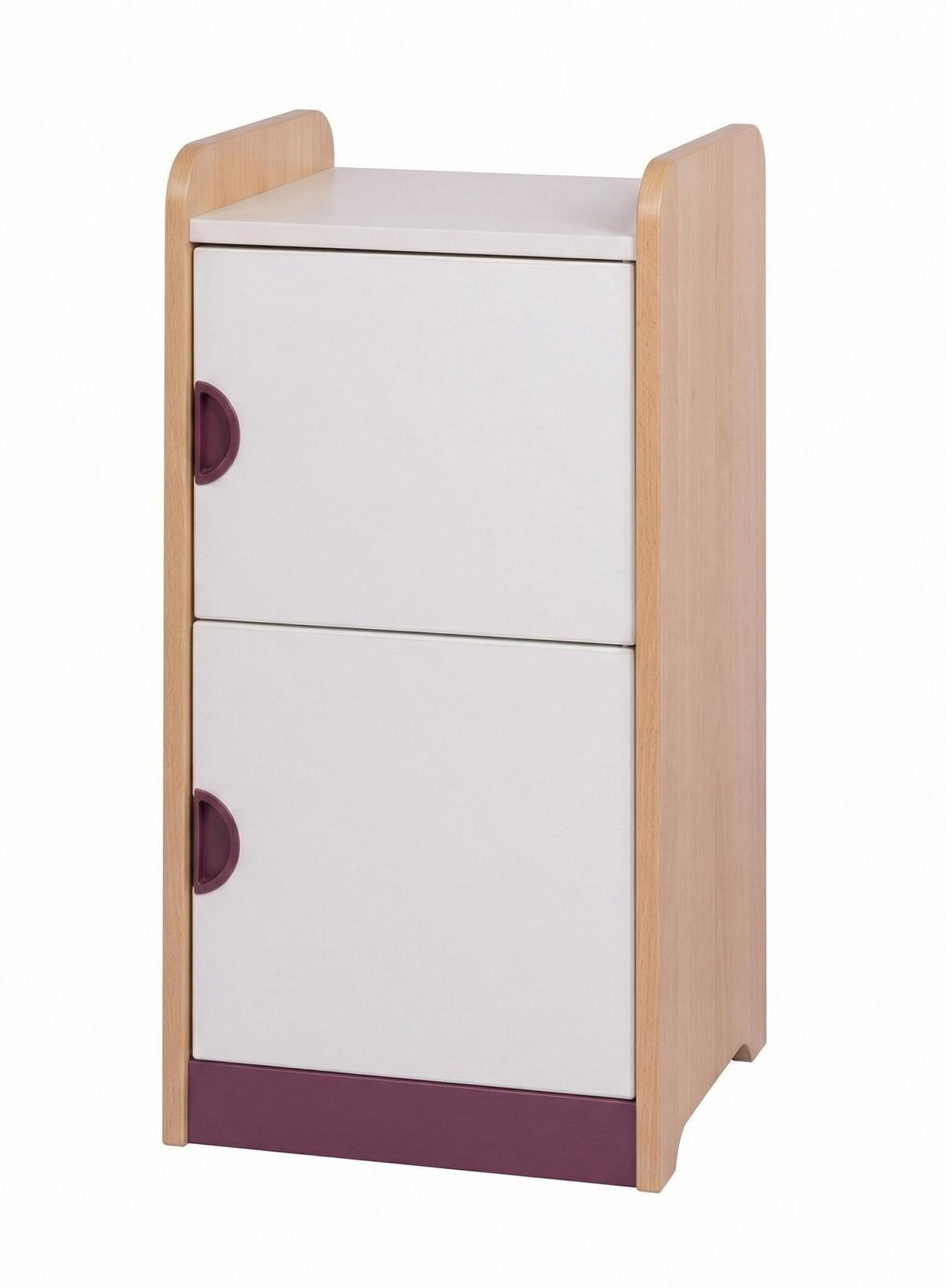 Xlmoebel Spielküche Bunter Spielzeug-Kühlschrank aus Holz mit zwei Fächern Holz, Made in Europa