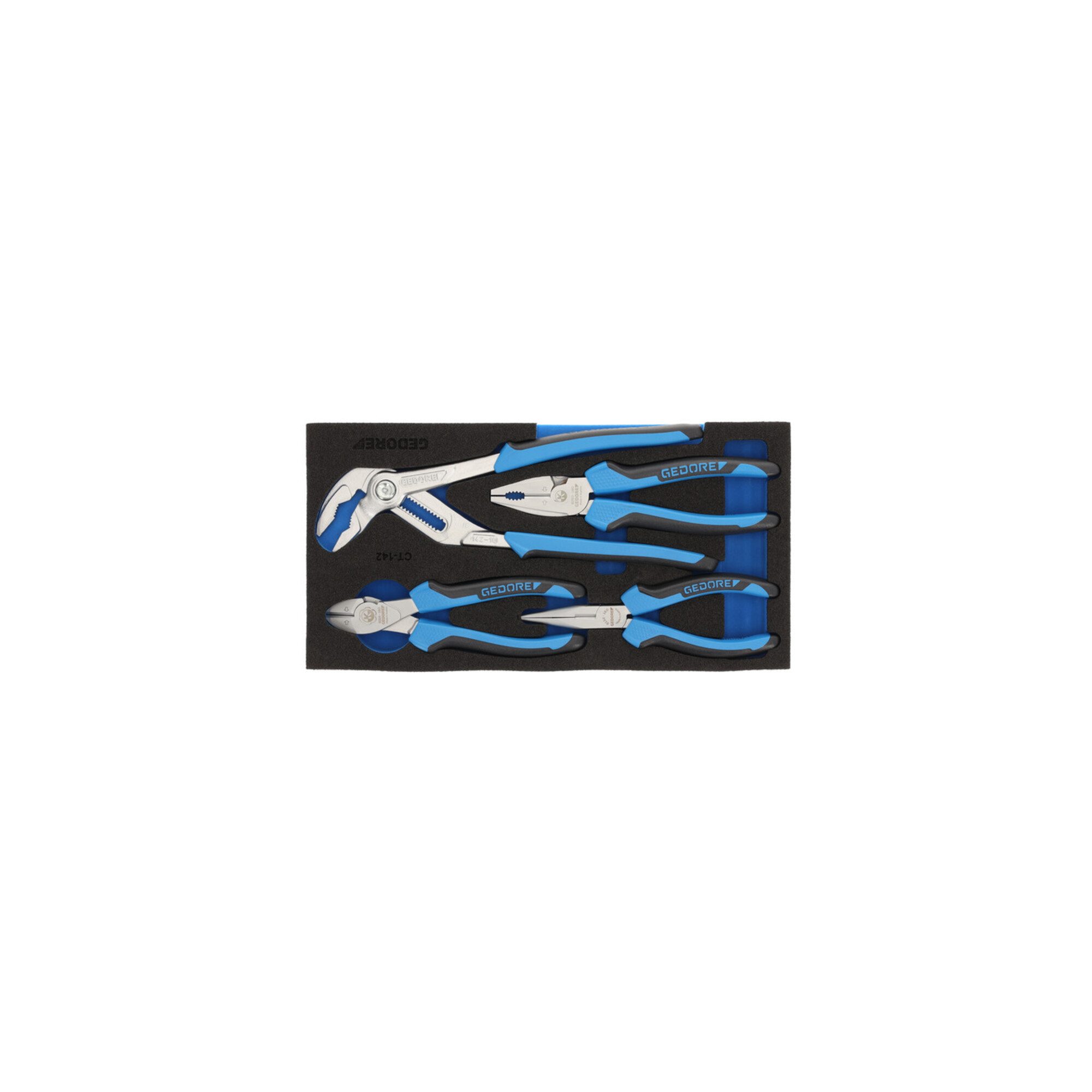 Gedore Crimpzange Gedore 1500 CT1-142 Zangen-Sortiment in Check-Tool-Modul