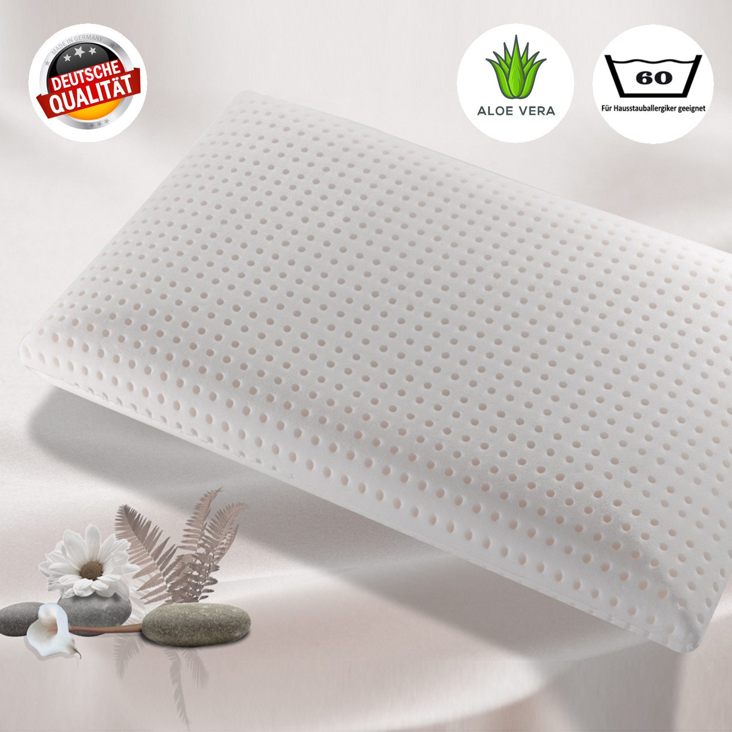 Kissen Konzepte Nackenstützkissen Orthopädisches Gelschaum Viscoschaum Nackenstützkissen Nackenkissen, Füllung: Viscoelastischer Memoryschaum, Bezug: Tencel, Rückenschläfer, Seitenschläfer, Druckentlastende Stützfunktion