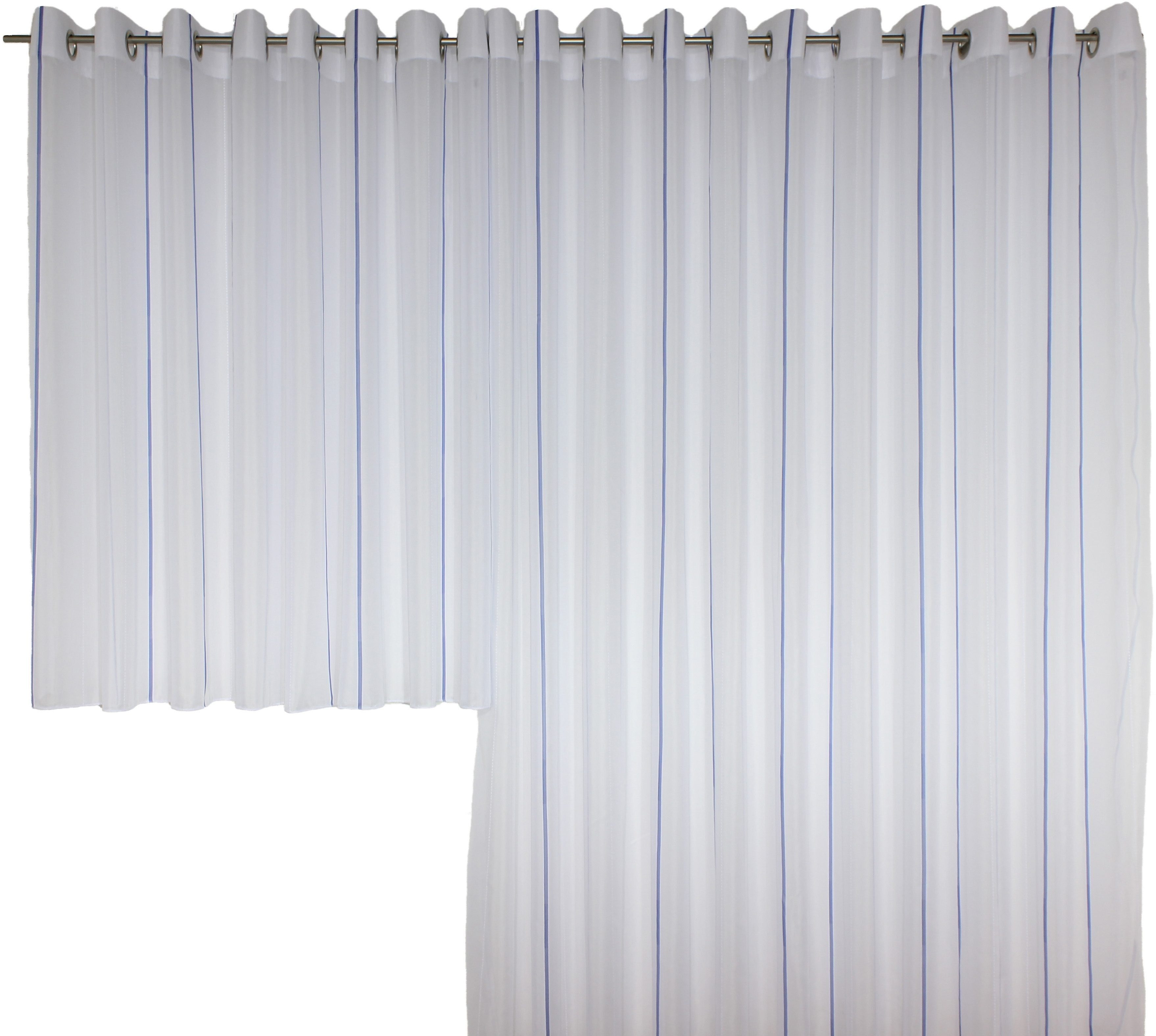 Vorhang Betsy, (1 blau Store Ösen St), halbtransparent, Wirth