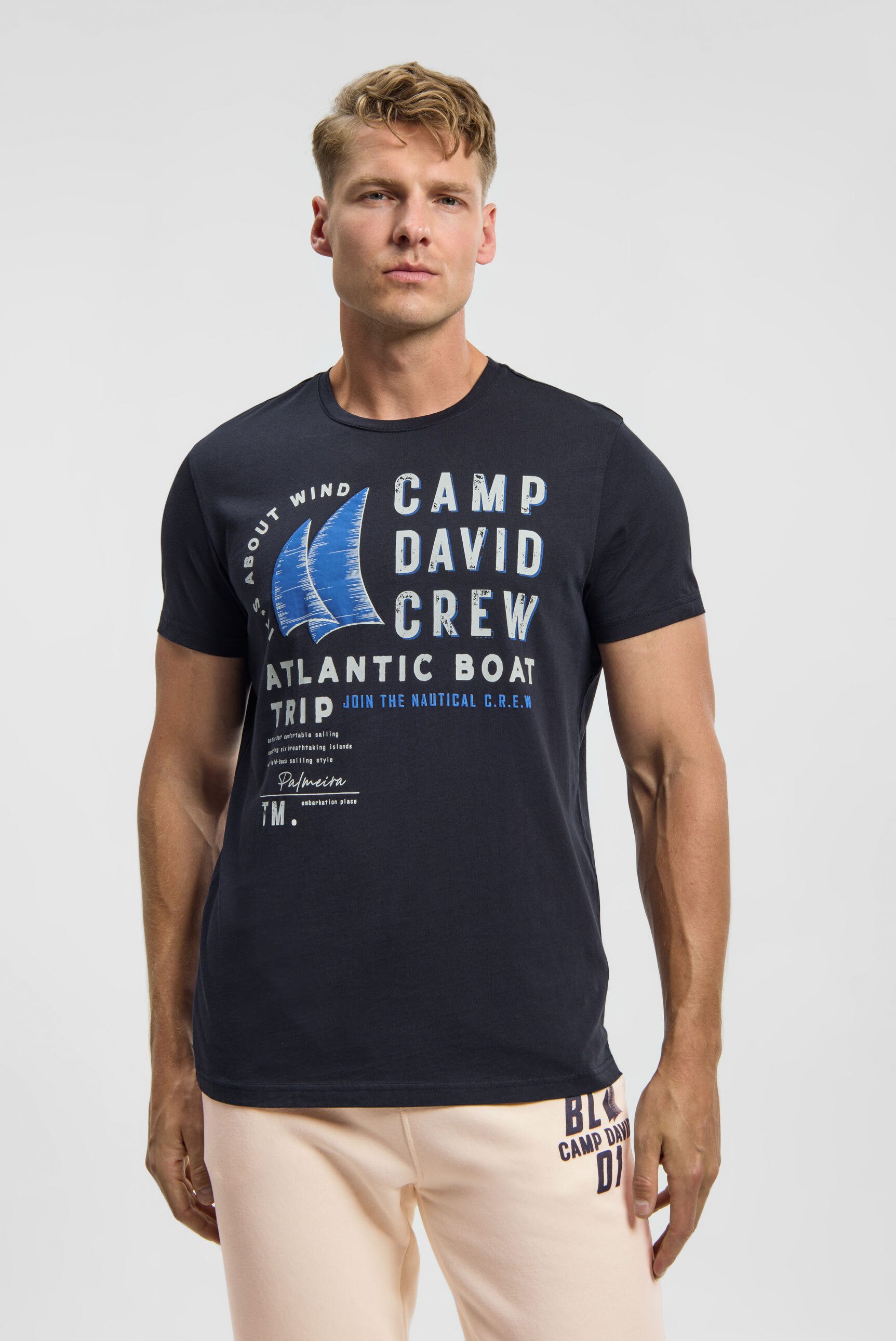 CAMP DAVID Rundhalsshirt aus Baumwolle