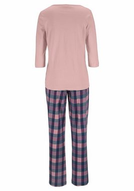 Vivance Dreams Pyjama (4 tlg., 2 Stück) mit karierter Hose