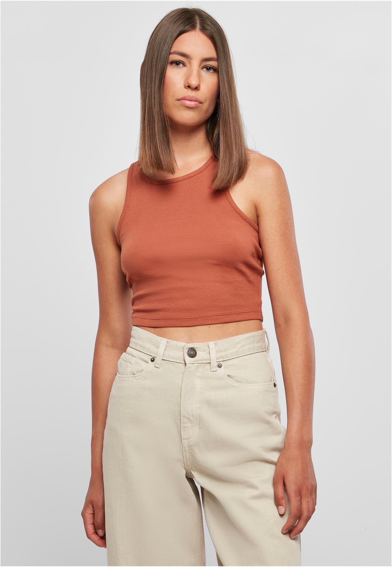 URBAN CLASSICS Tanktop Damen Cropped Rib Top günstig online kaufen
