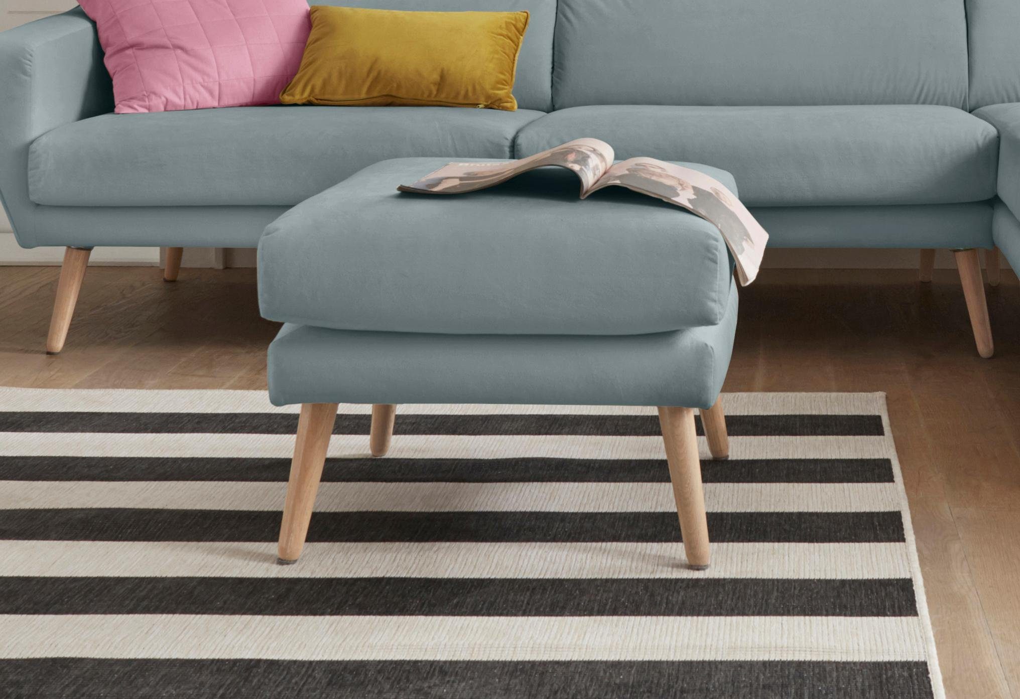 andas Hocker Bille, mit Eiche-Beinen, Design günstig online kaufen