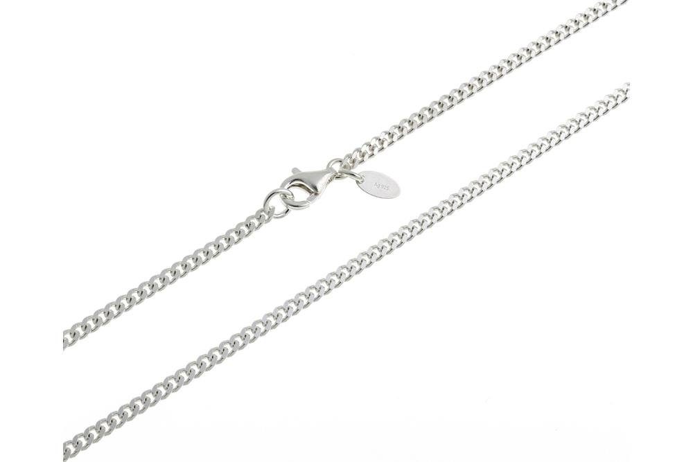 Silberkette Panzerkette 2,4mm - 925 Silber, Länge wählbar 38-100cm