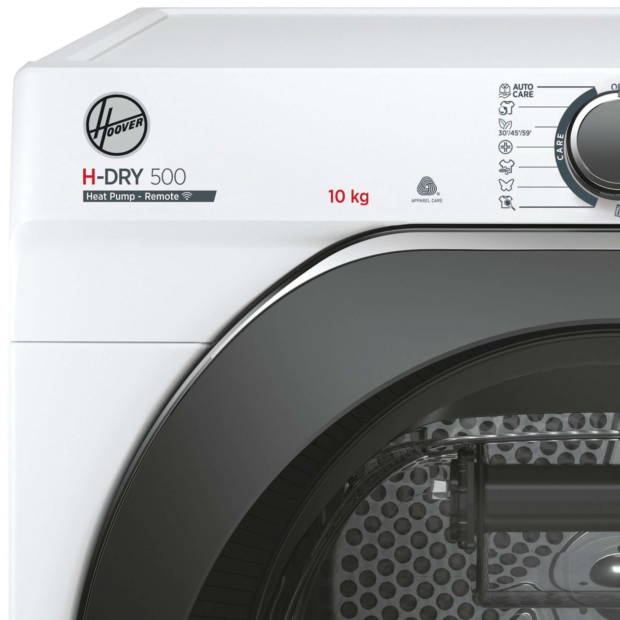 Hoover Wärmepumpentrockner NDEH10A2TCBEXS-S, WiFi + Bluetooth, AquaVision, Schuhgestell, Kindersicherung – Bild 3 von 5