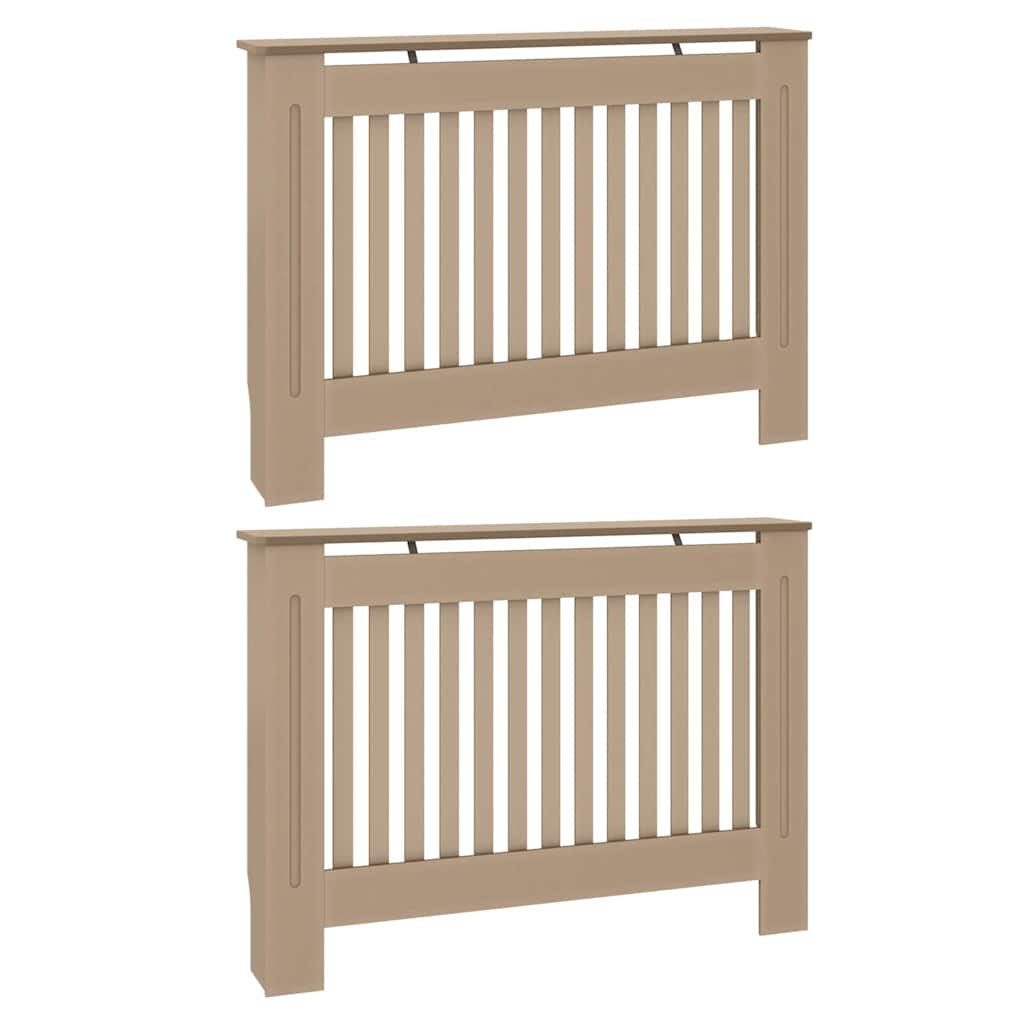 vidaXL Heizungsverkleidung 112 x 19 x 81,5 cm Heizkörperabdeckung 2er Set Braun 112x19x815 cm
