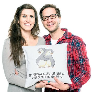Mr. & Mrs. Panda Dekokissen Pinguine Kuscheln - Weiß - Geschenk, Freund, Sofakissen, Kissenhülle, Einzigartige Designs
