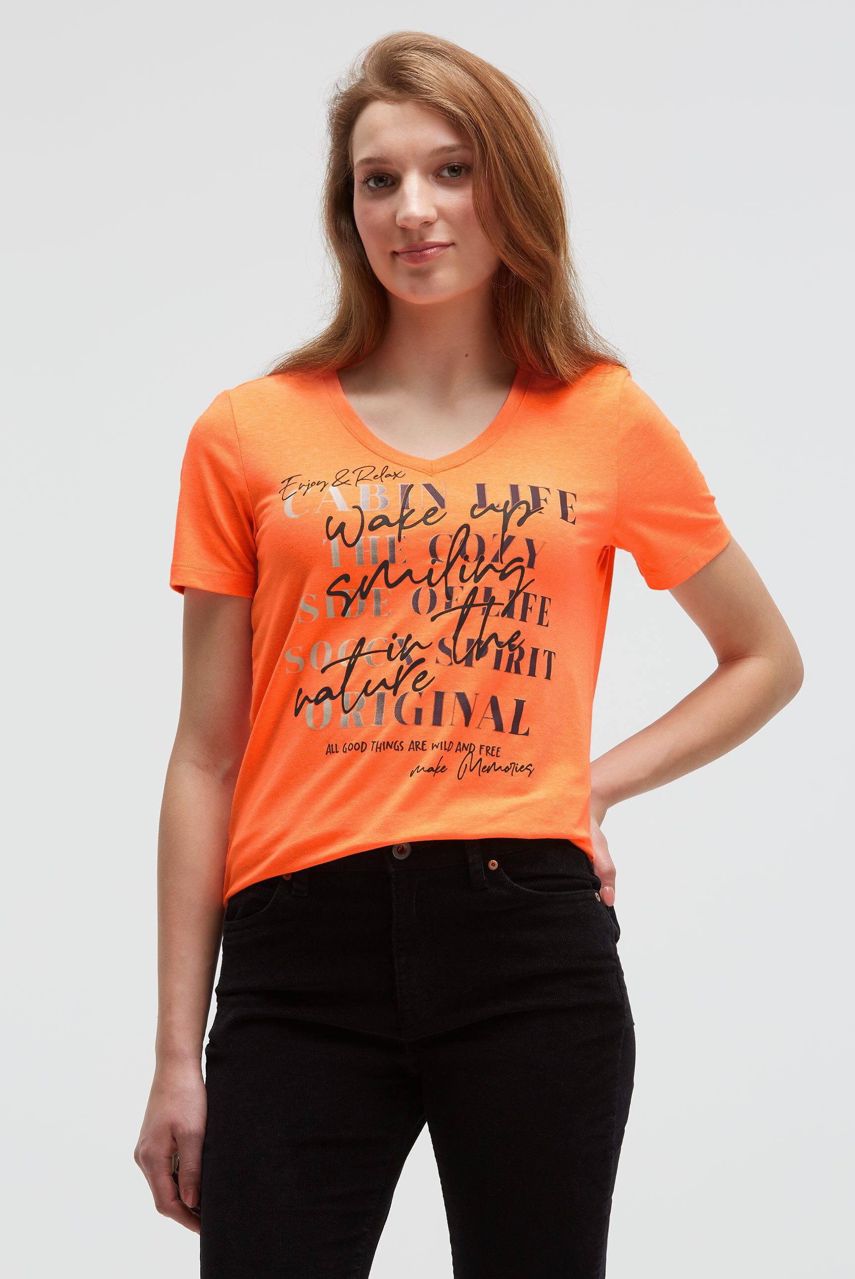 SOCCX V-Shirt mit Baumwolle günstig online kaufen